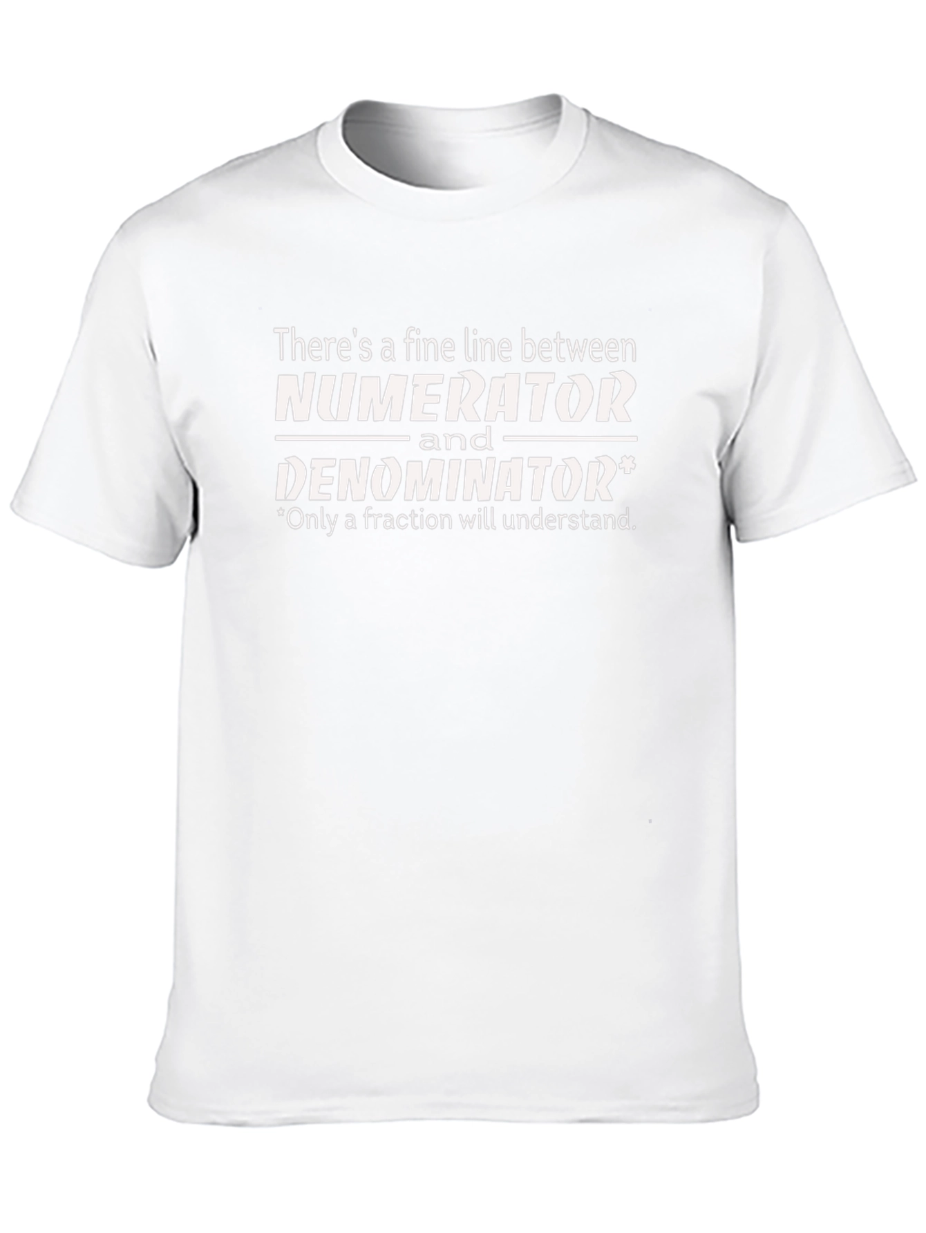 Numerator Denominator Funny Math T-Shirt