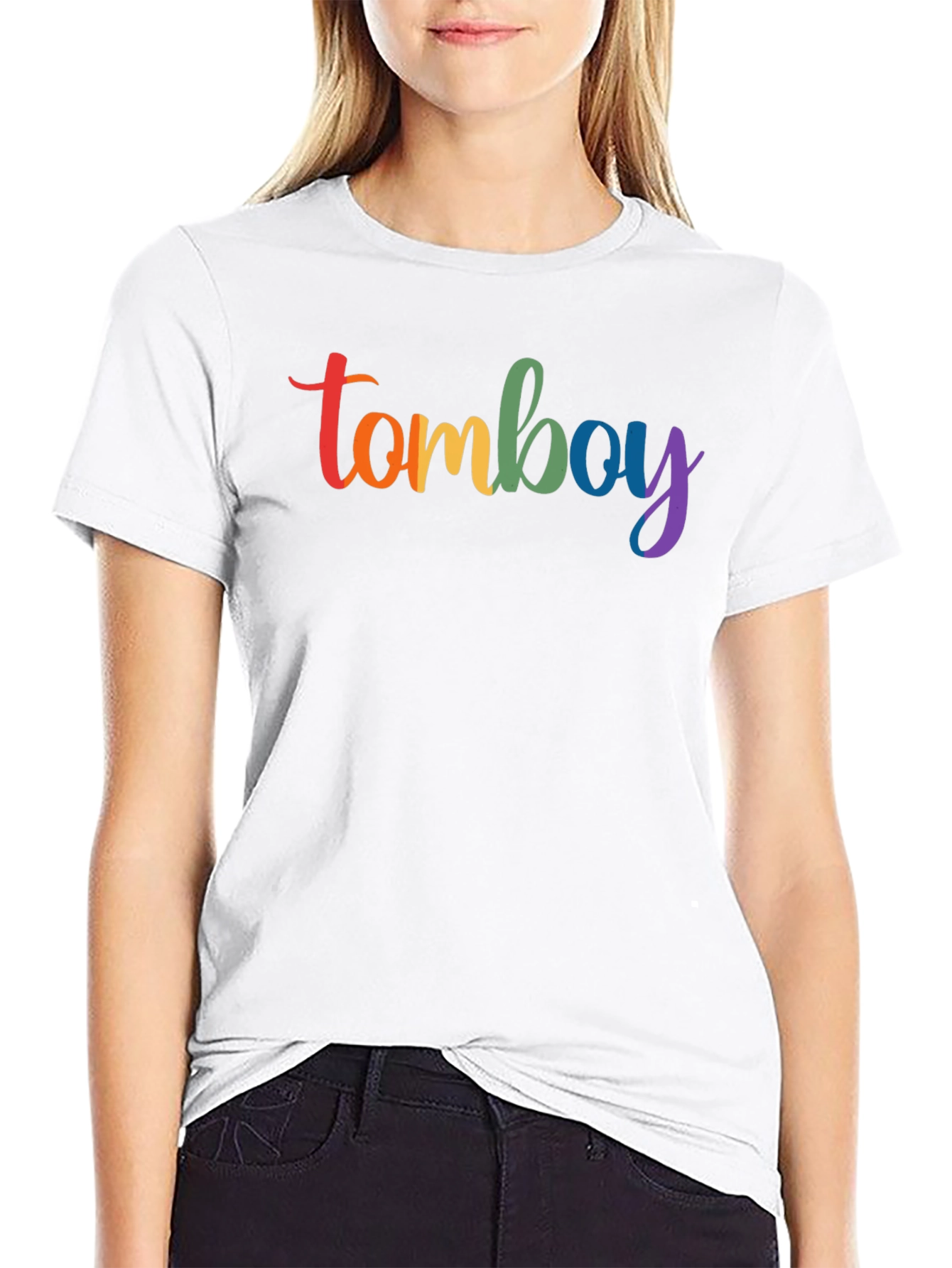 Rainbow Tomboy Graphic Black T-Shirt