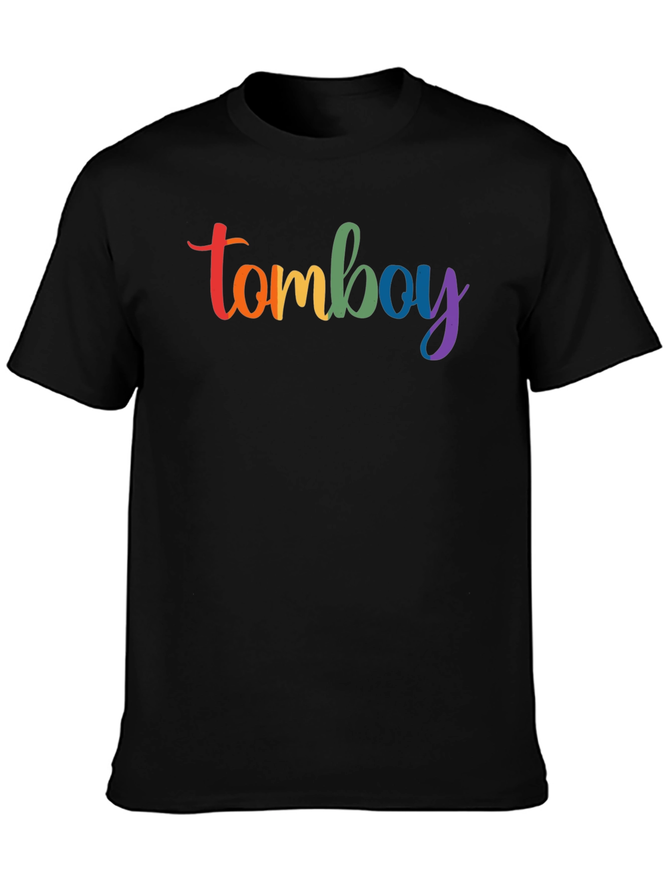 Rainbow Tomboy Graphic Black T-Shirt