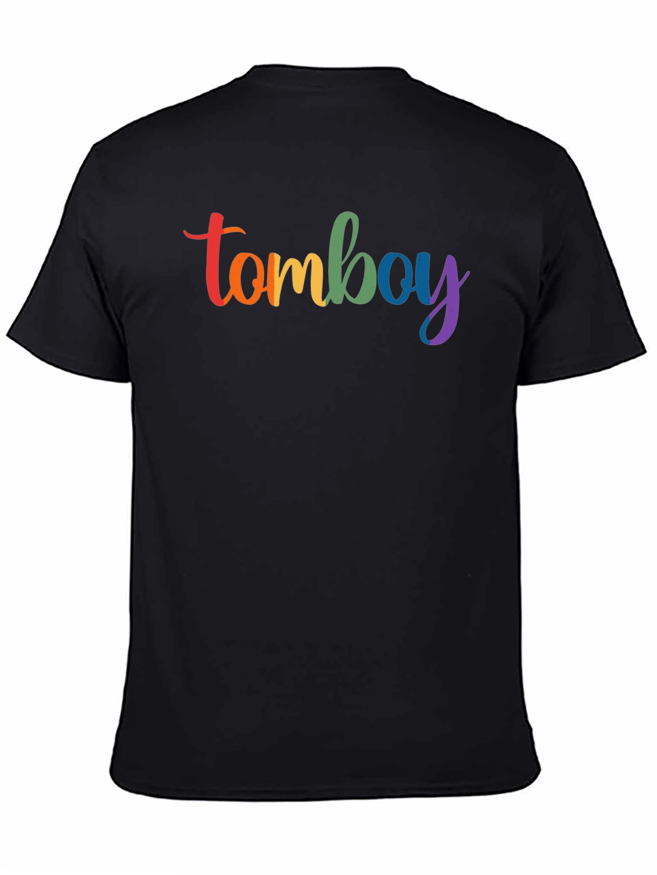 Rainbow Tomboy Graphic Black T-Shirt