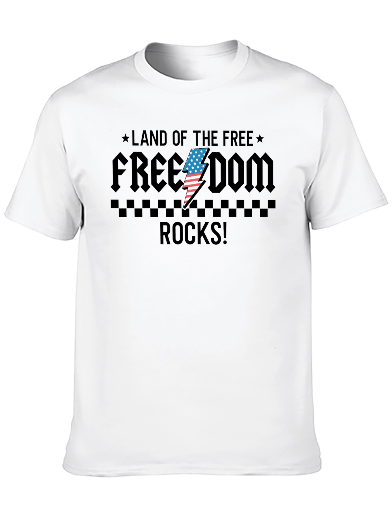 Freedom Rocks Graphic T-Shirt - Patriotic Design