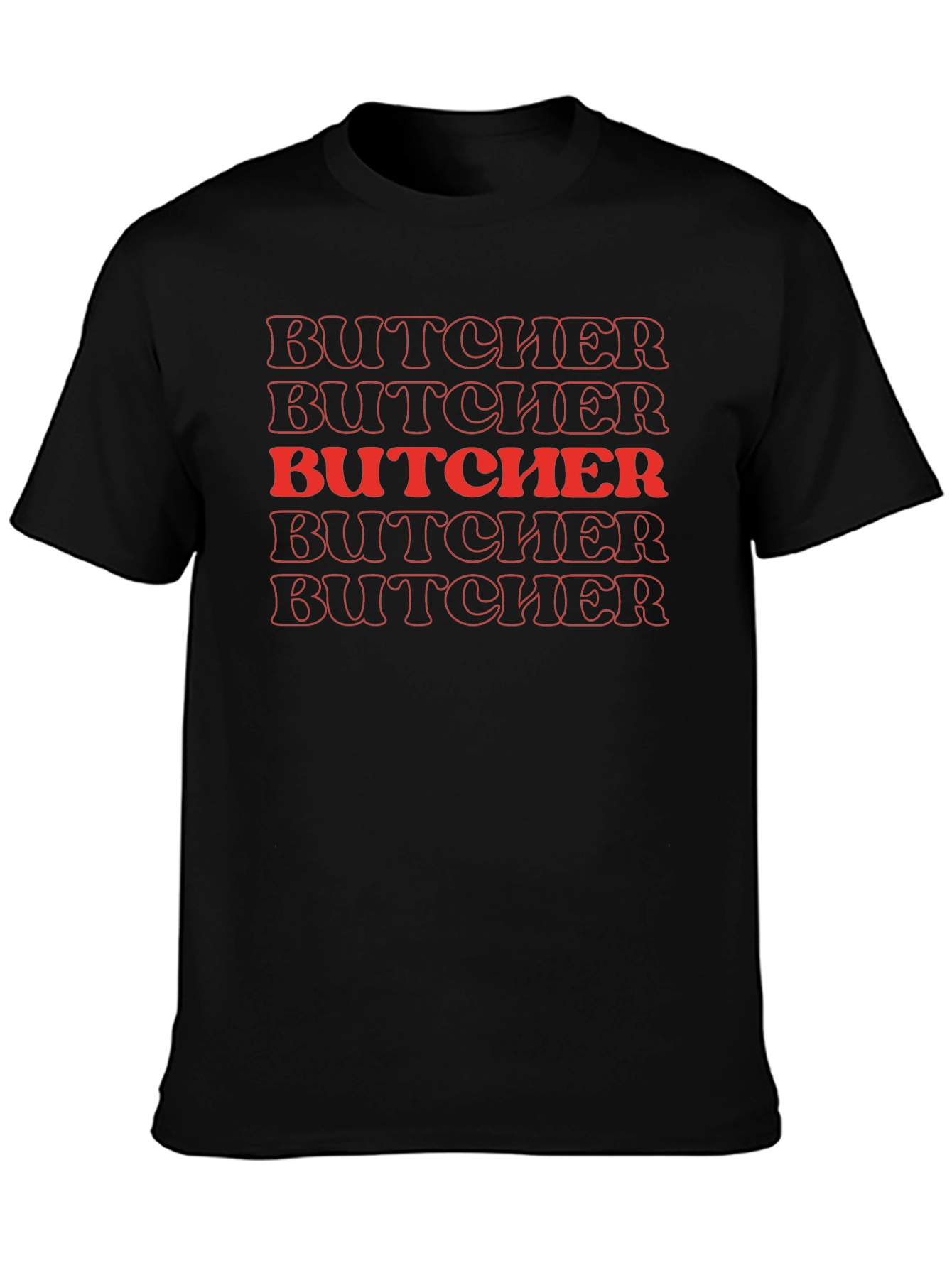 Butcher Graphic Print Black T-Shirt