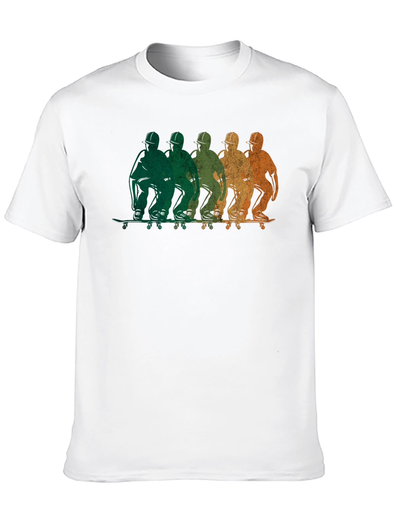 Retro Skateboarder Graphic Black T-Shirt