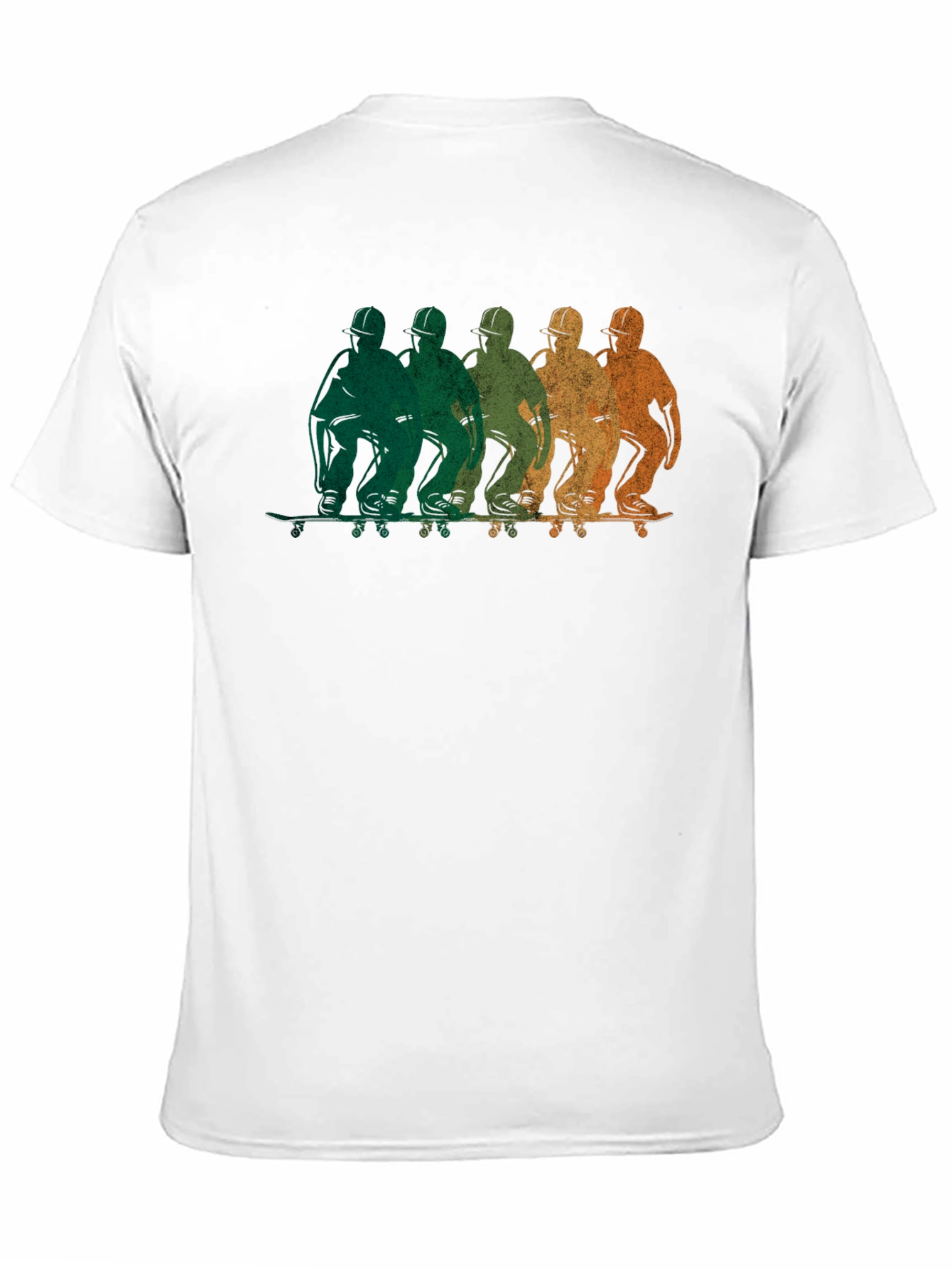 Retro Skateboarder Graphic Black T-Shirt