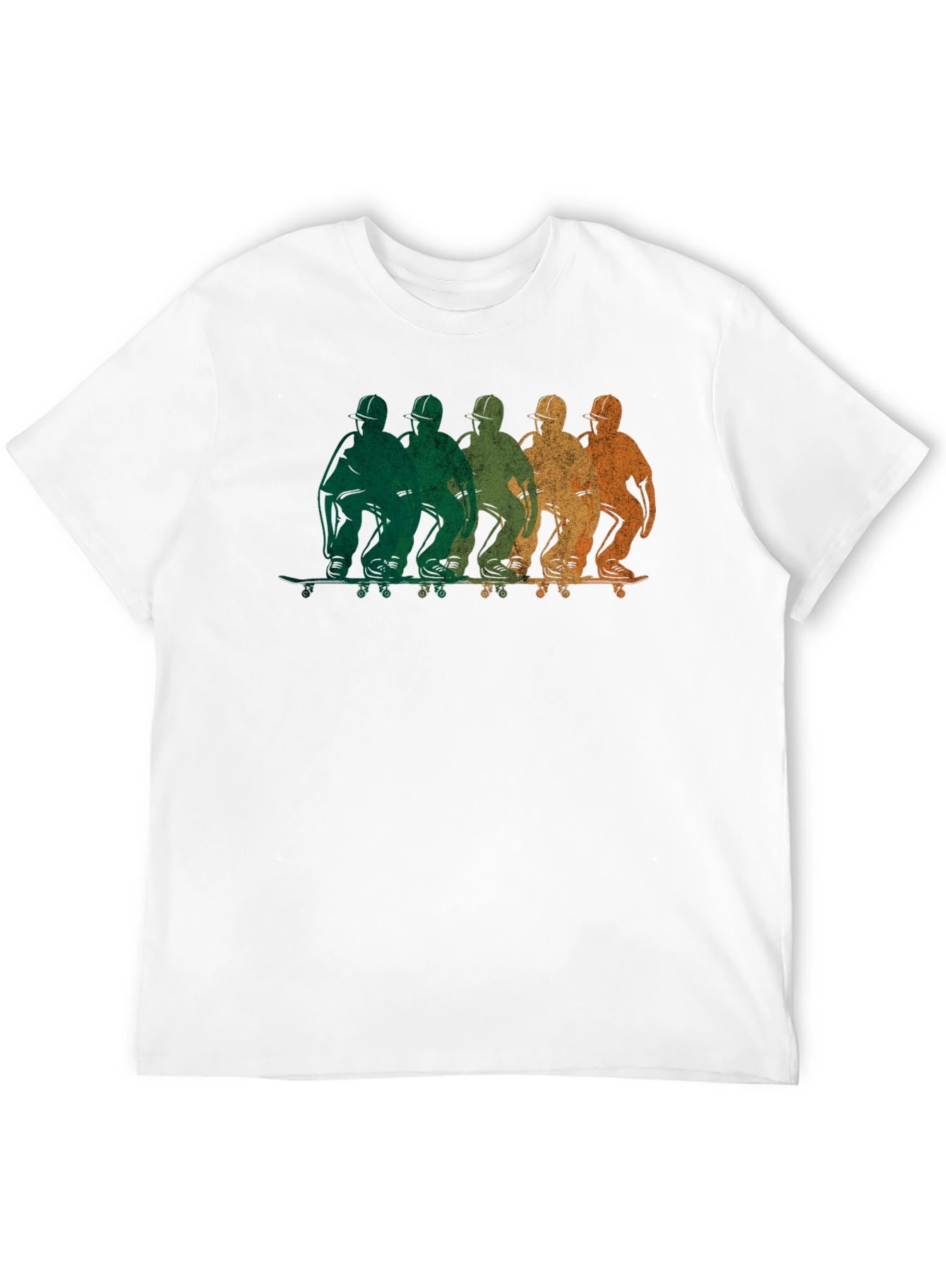 Retro Skateboarder Graphic Black T-Shirt