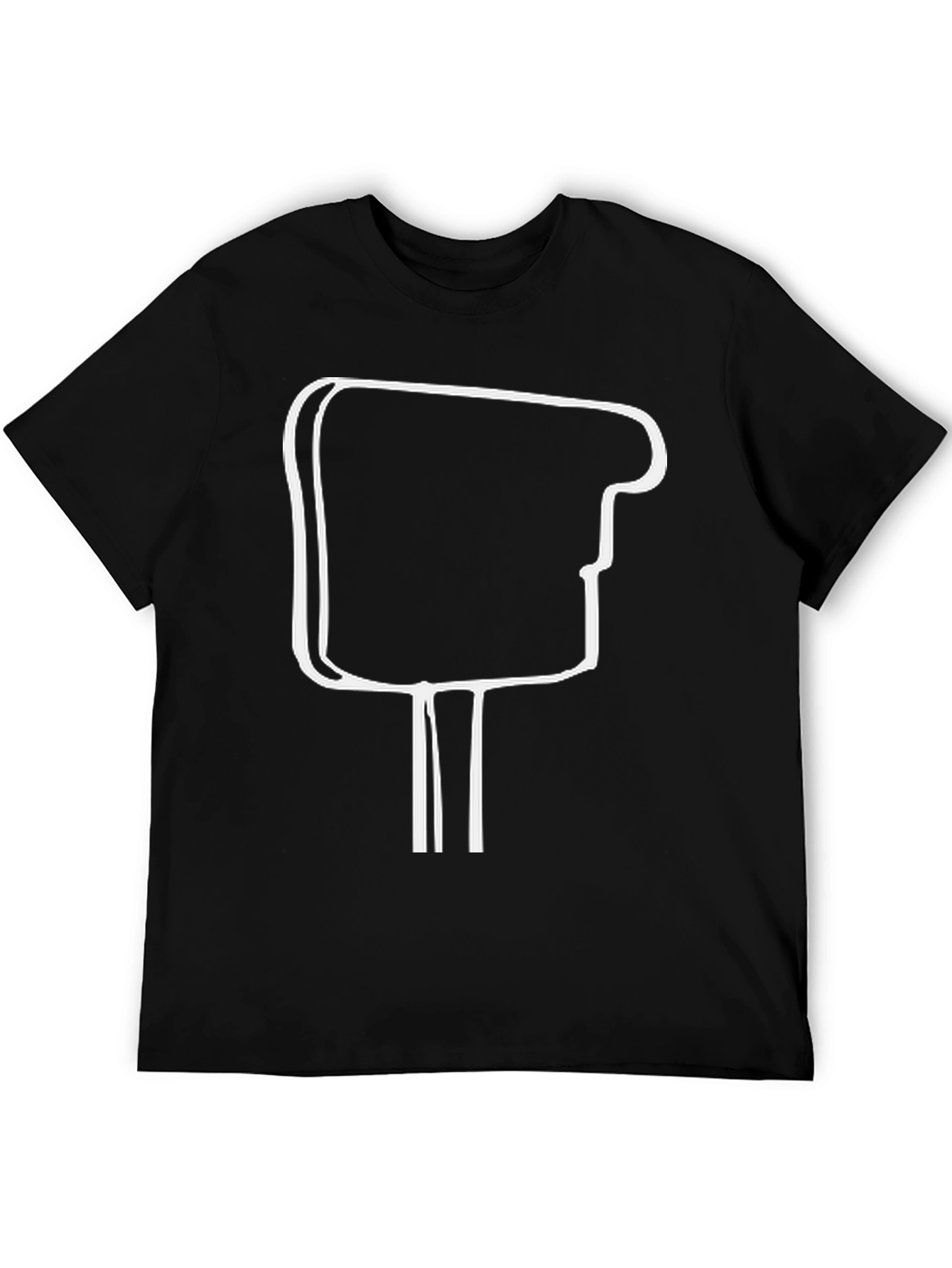 Cool Black T-Shirt with Abstract White Graphic Design