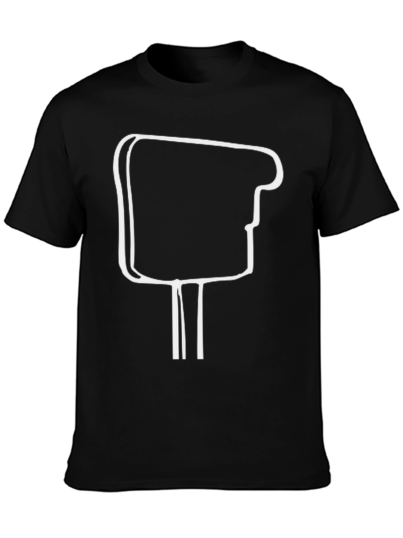 Cool Black T-Shirt with Abstract White Graphic Design