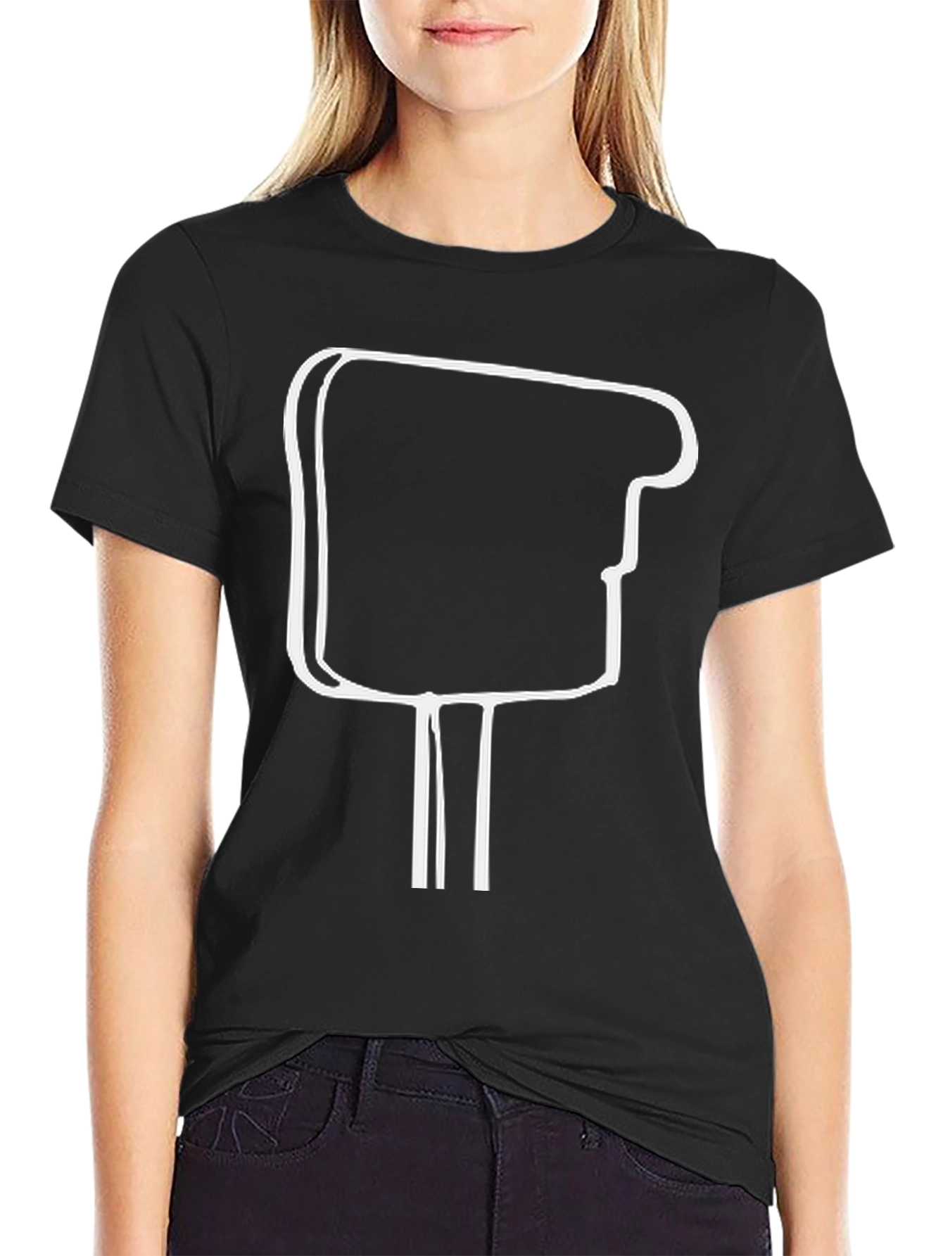 Cool Black T-Shirt with Abstract White Graphic Design