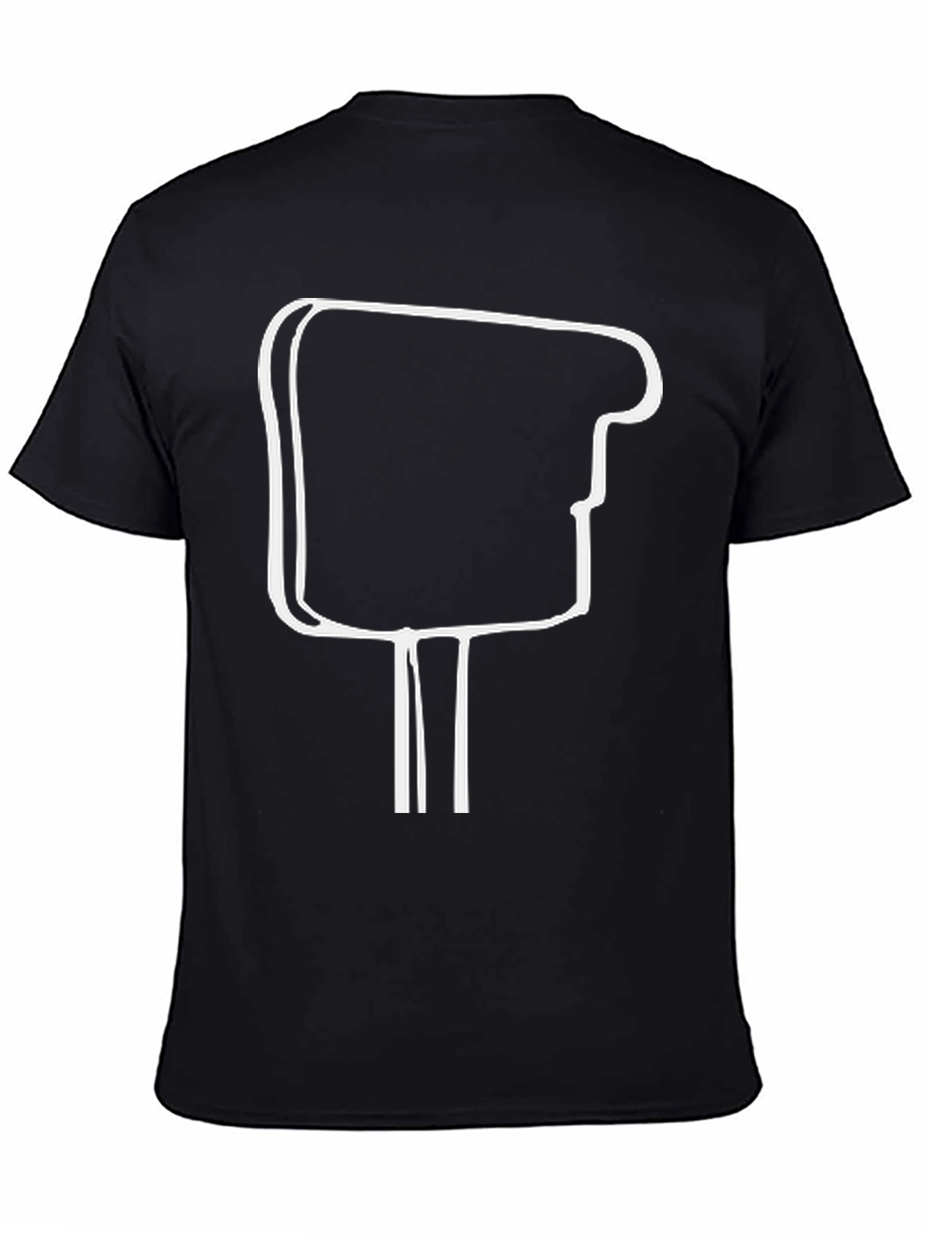 Cool Black T-Shirt with Abstract White Graphic Design
