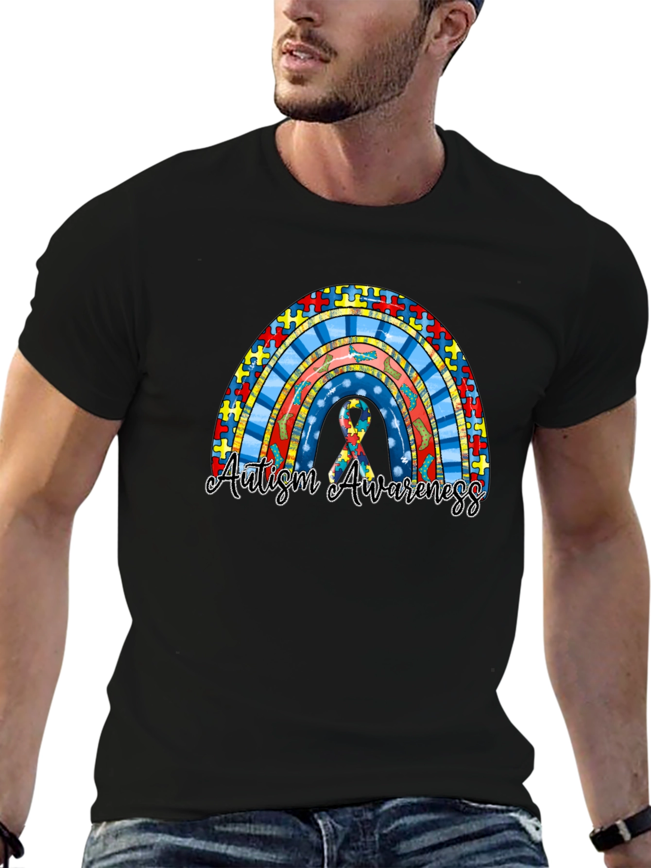 Autism Awareness Rainbow T-Shirt