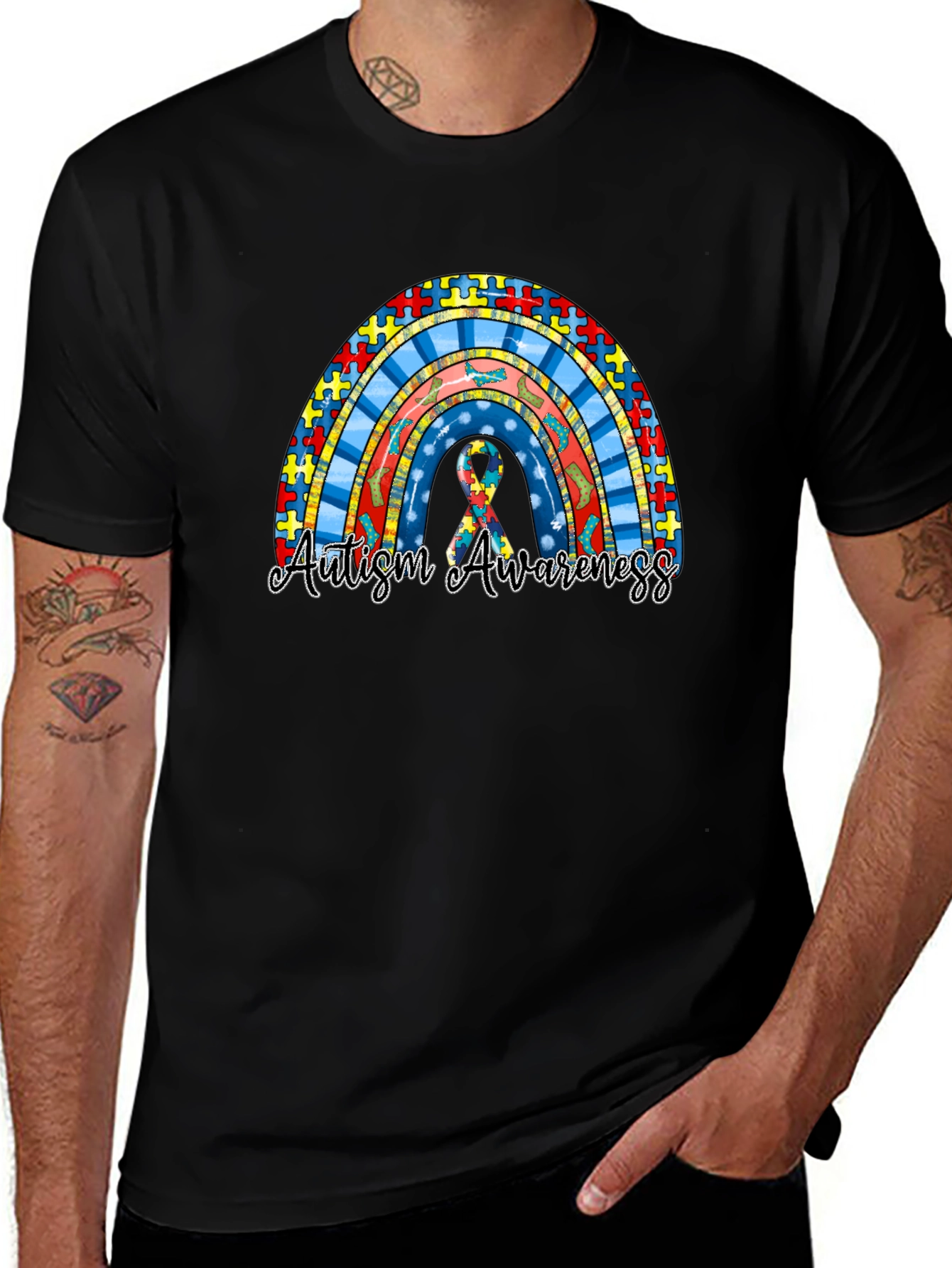 Autism Awareness Rainbow T-Shirt