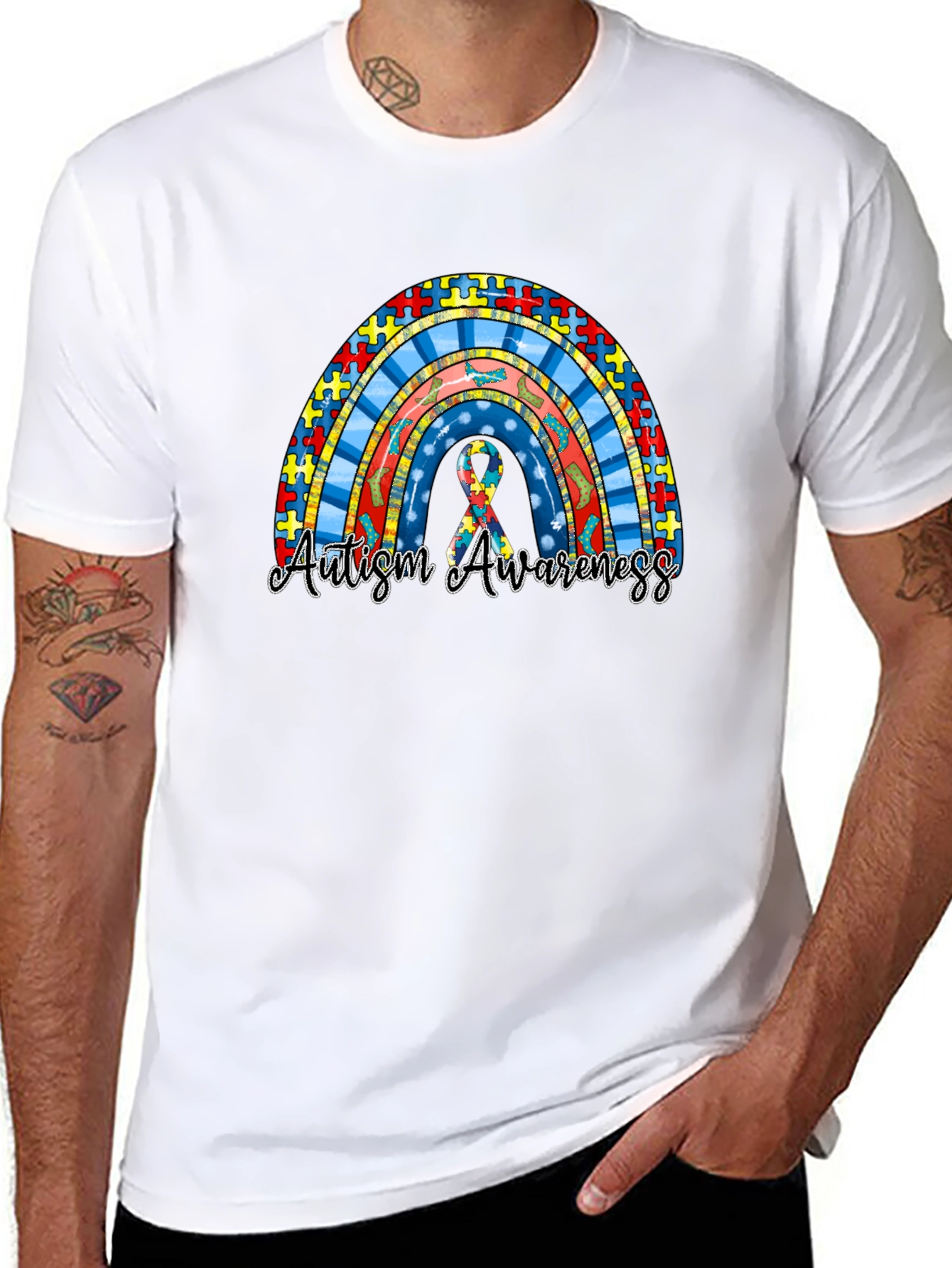 Autism Awareness Rainbow T-Shirt