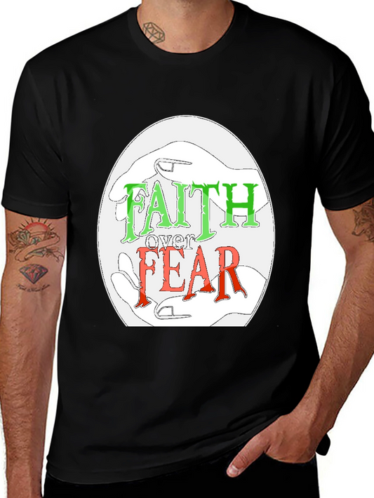 Faith Over Fear Graphic Tee - Religious Christian Apparel
