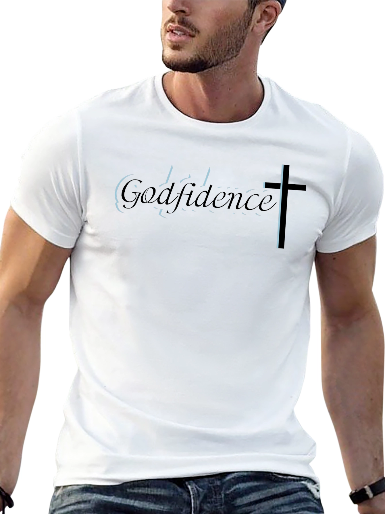 Godfidence Black Graphic Tee
