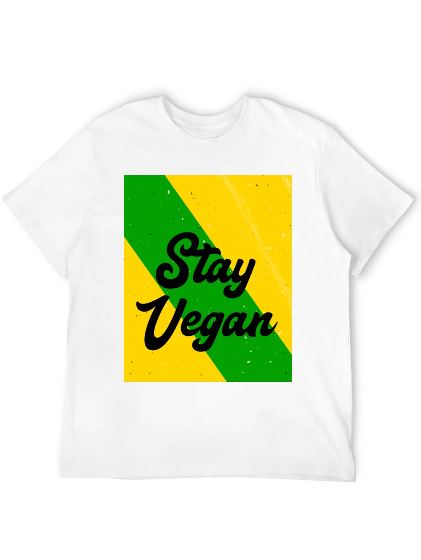 Stay Vegan Black Graphic T-Shirt