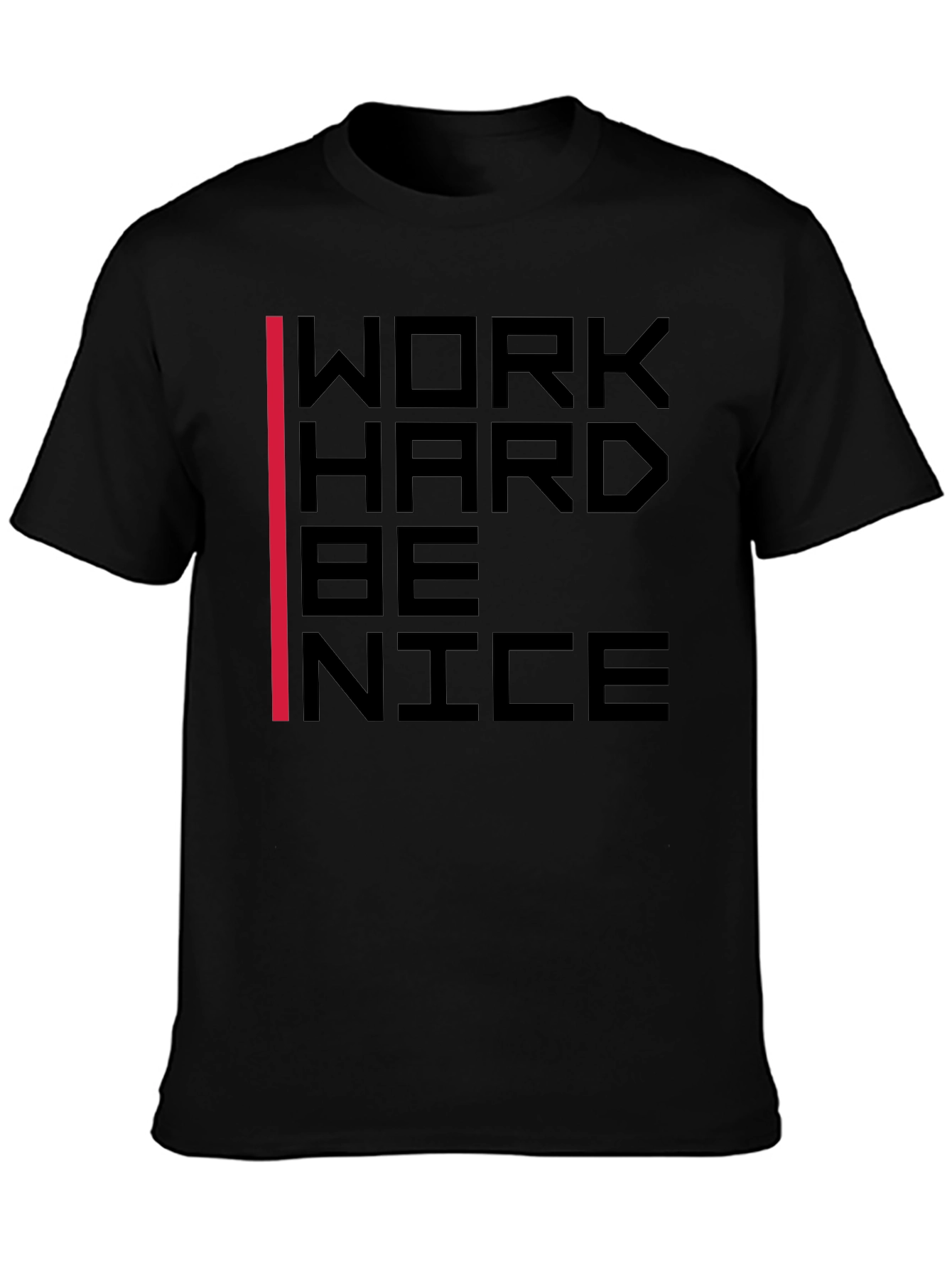 Work Hard Be Nice Graphic Tee - Black