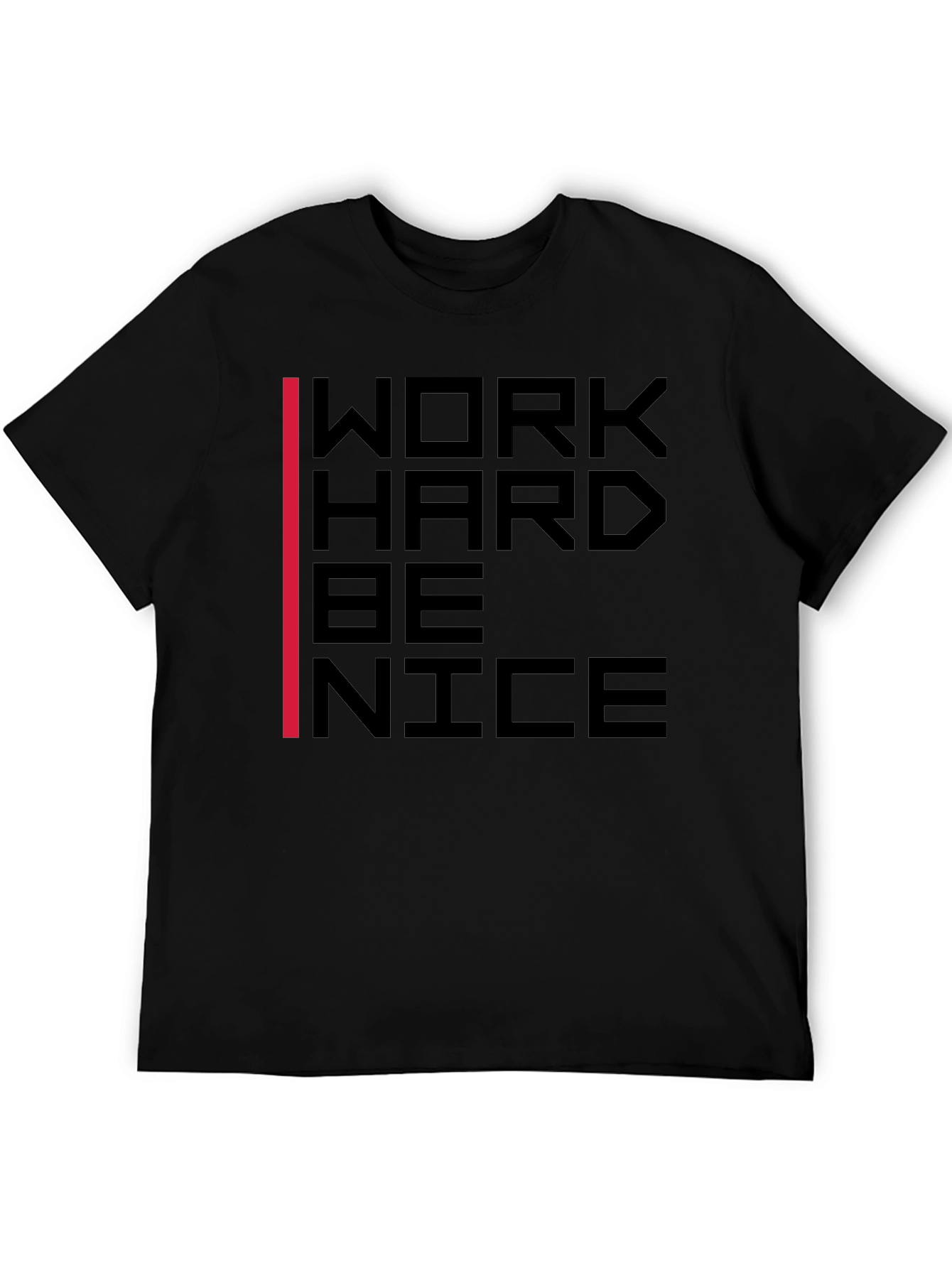 Work Hard Be Nice Graphic Tee - Black