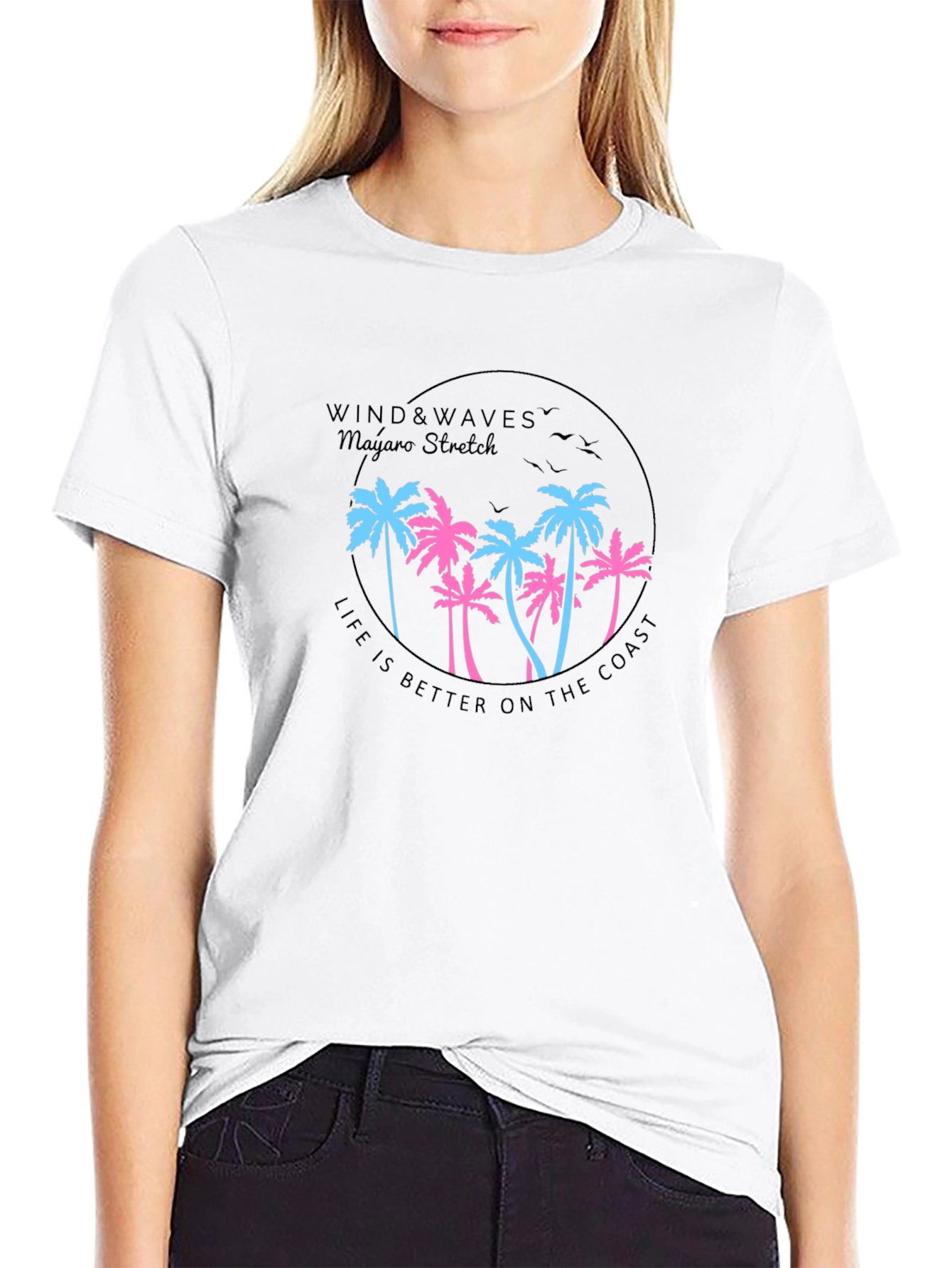 Wind & Waves Graphic Tee - Coastal Lifestyle T-Shirt