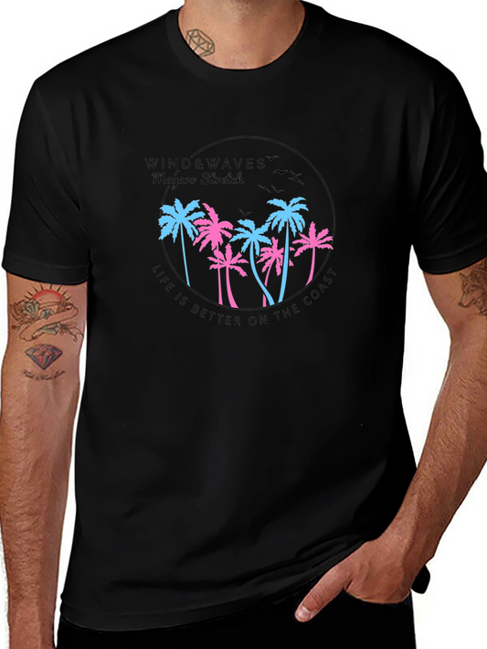 Wind & Waves Graphic Tee - Coastal Lifestyle T-Shirt