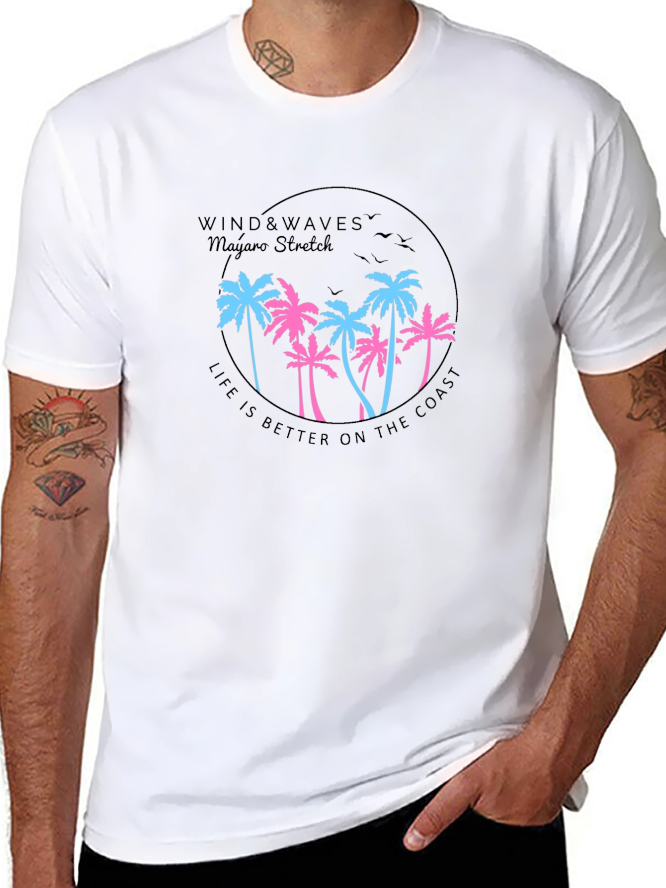 Wind & Waves Graphic Tee - Coastal Lifestyle T-Shirt