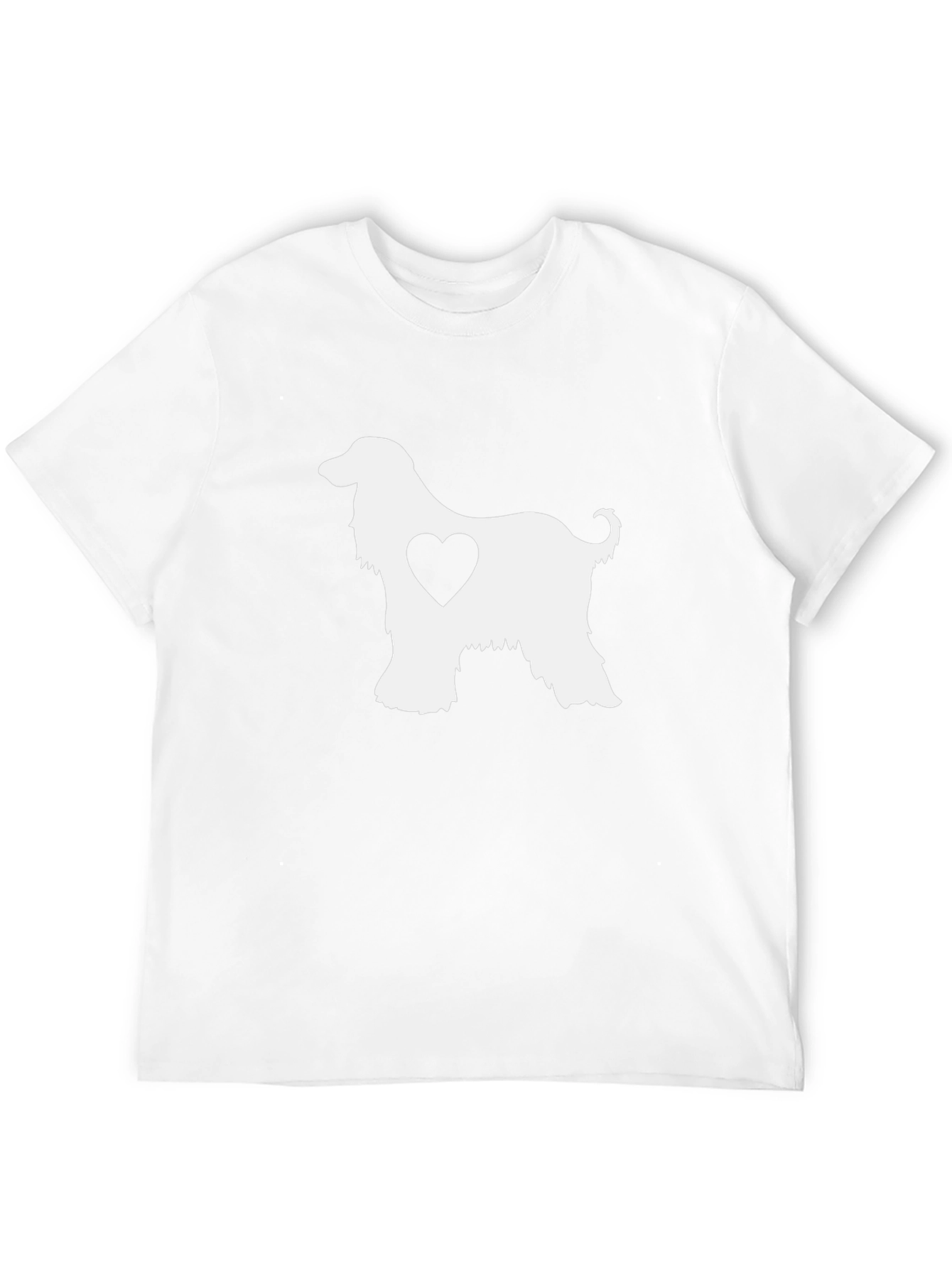 Afghan Hound Heart T-Shirt - Dog Lover Tee