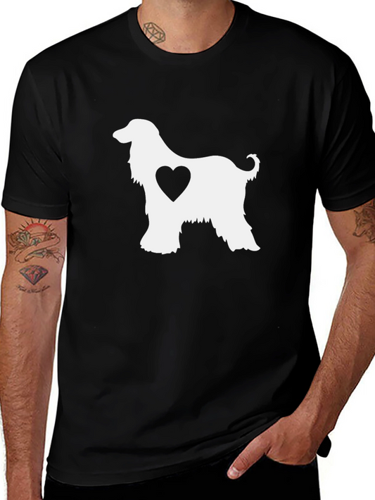Afghan Hound Heart T-Shirt - Dog Lover Tee