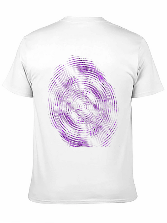 Vortex Graphic Tee - Modern Purple Swirl Design