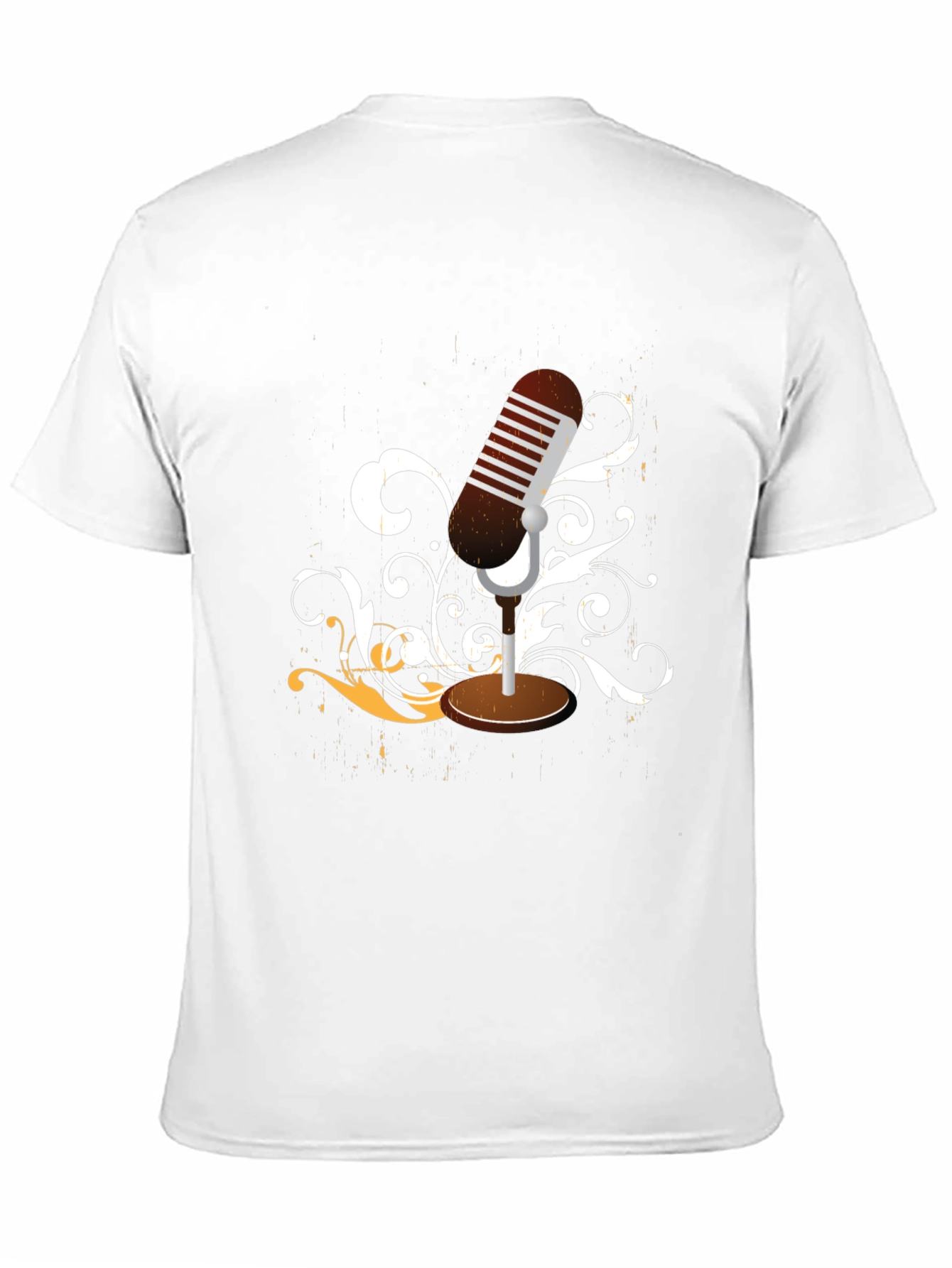 Retro Microphone Graphic Tee - Classic Style