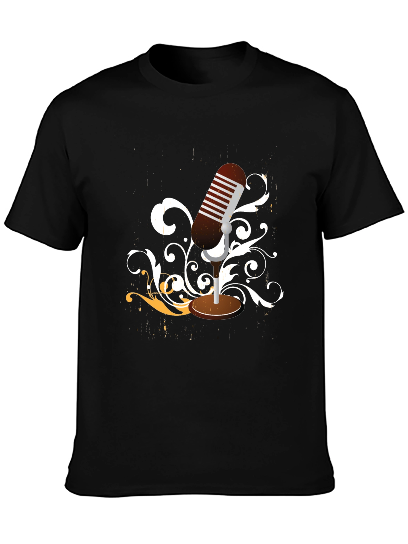 Retro Microphone Graphic Tee - Classic Style