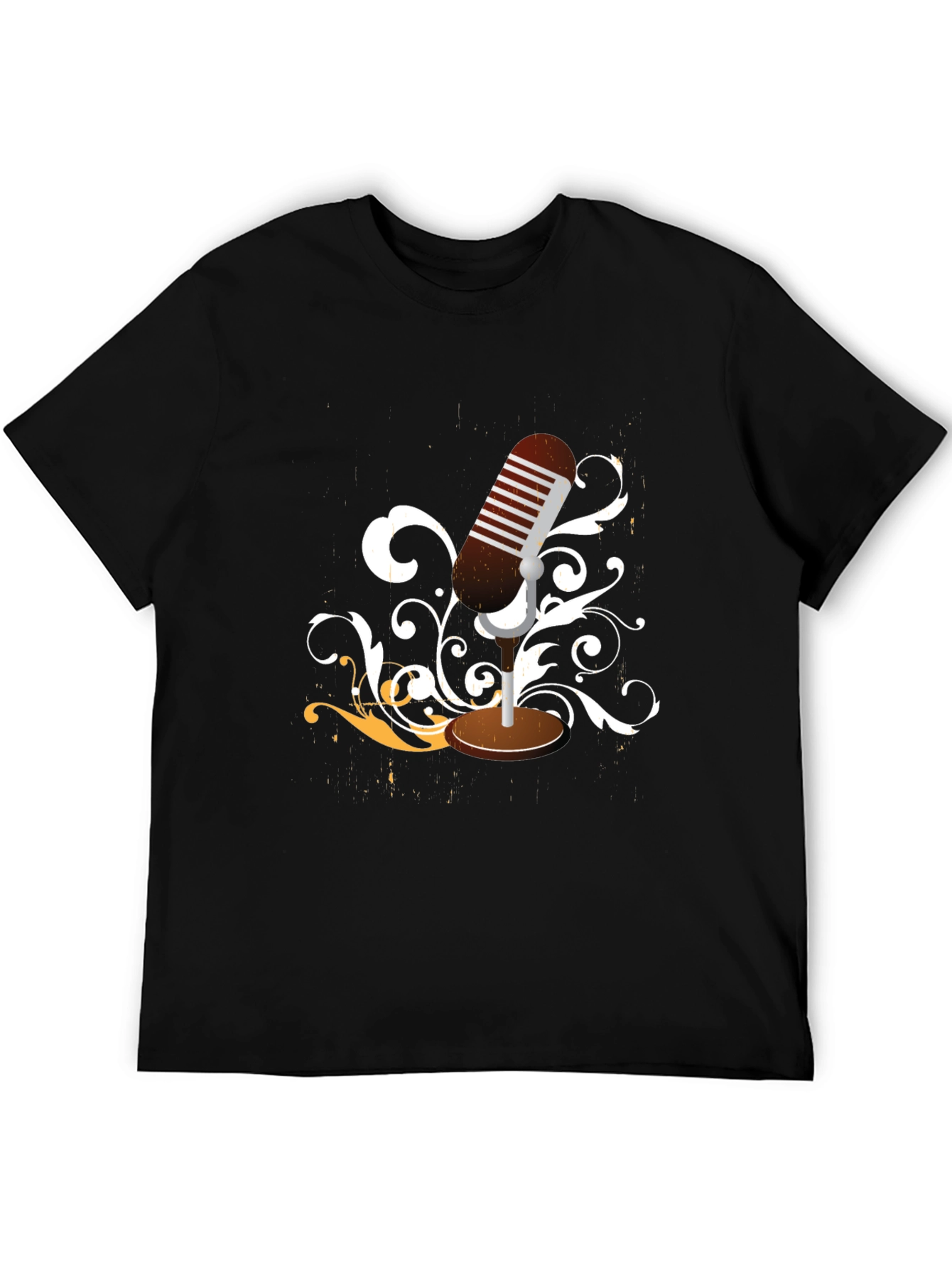 Retro Microphone Graphic Tee - Classic Style