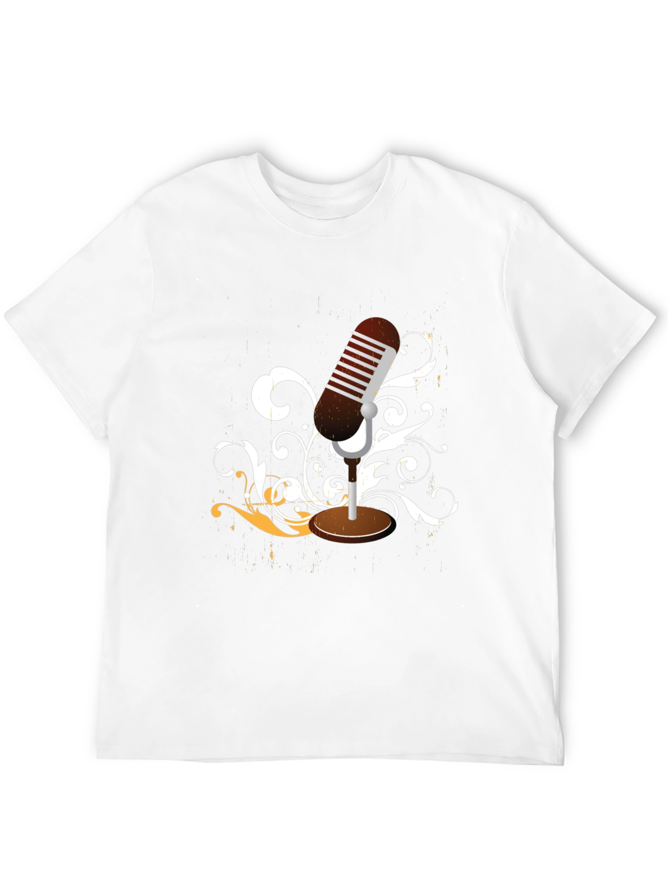 Retro Microphone Graphic Tee - Classic Style