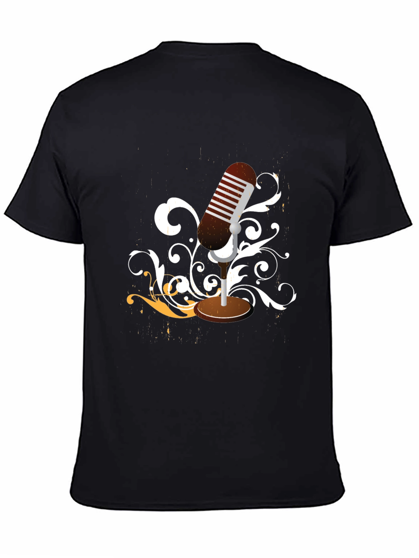 Retro Microphone Graphic Tee - Classic Style