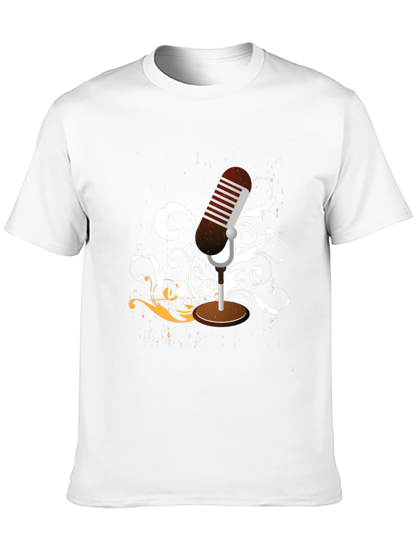 Retro Microphone Graphic Tee - Classic Style