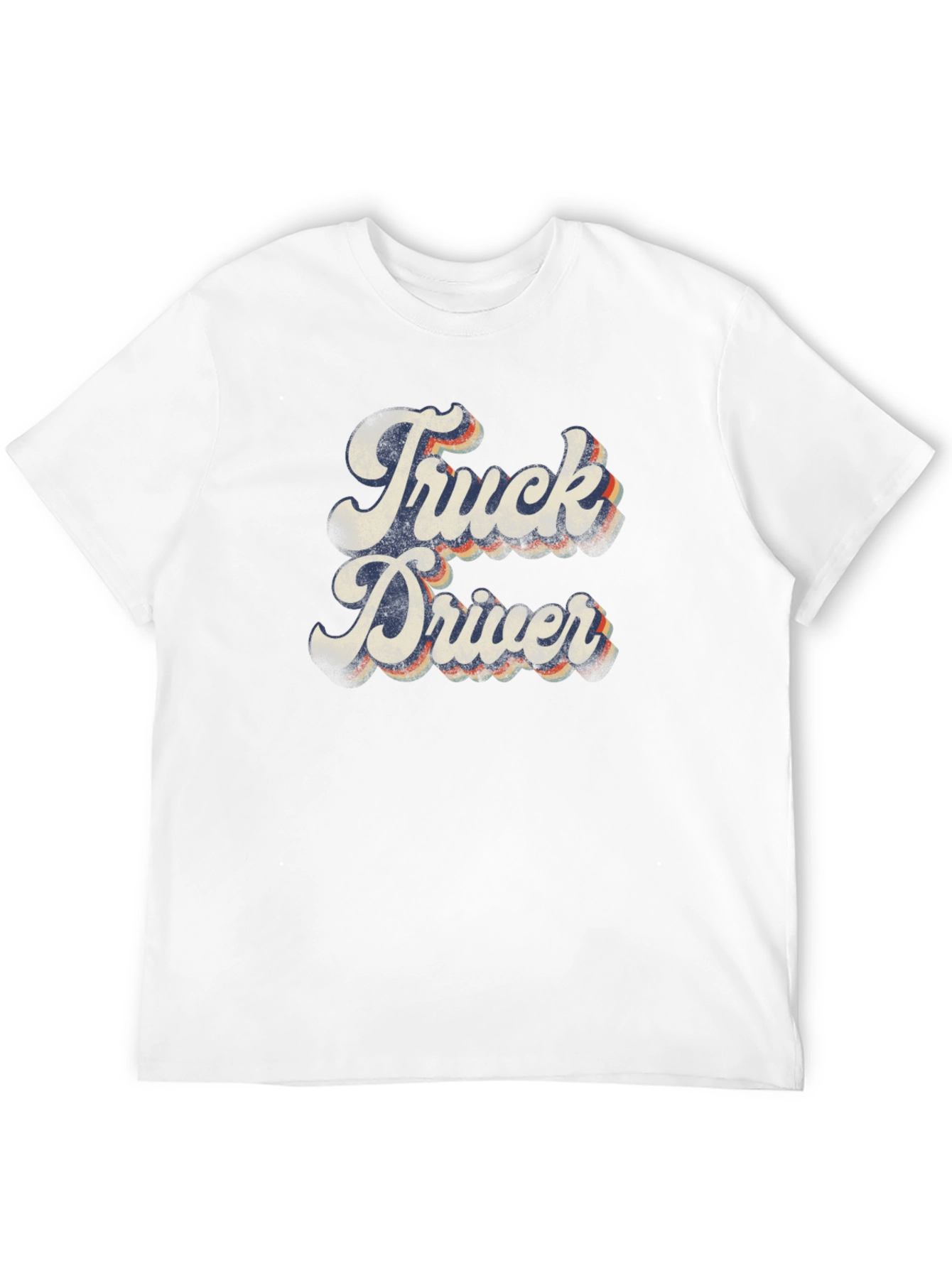 Retro Truck Driver Graphic Tee - Black