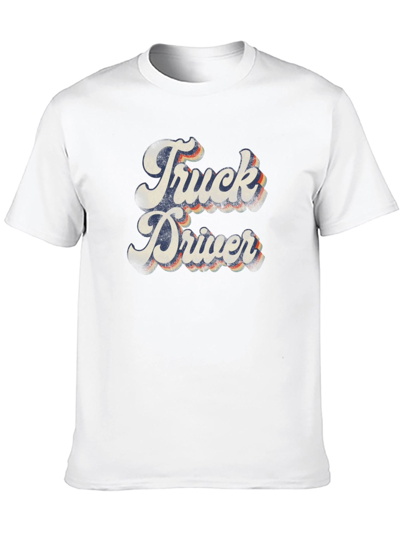 Retro Truck Driver Graphic Tee - Black