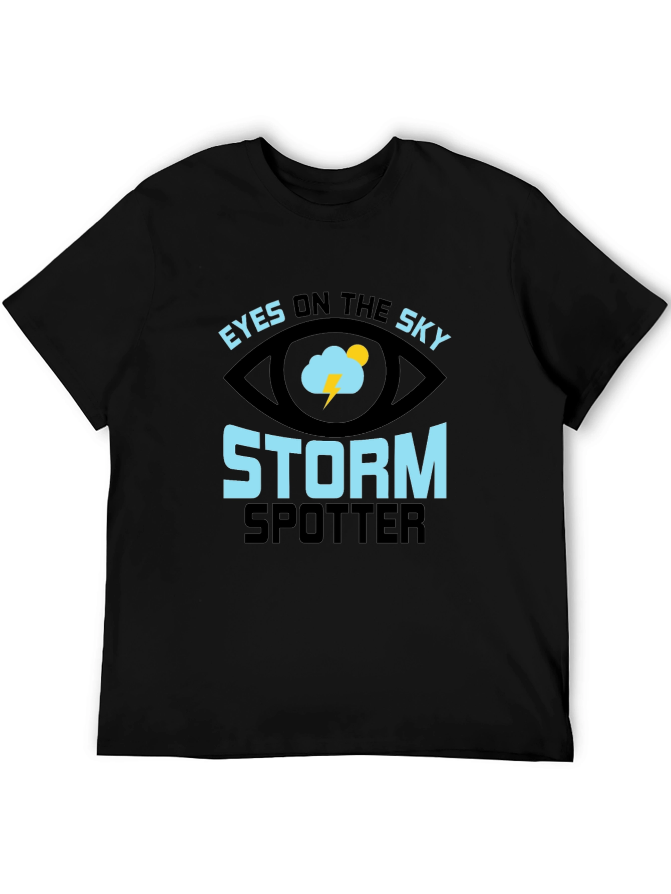 Eyes On The Sky Storm Spotter Black T-Shirt