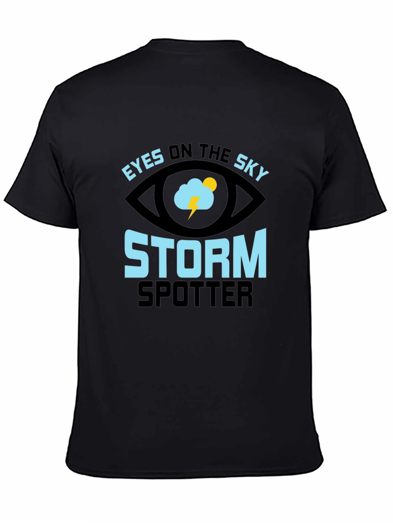 Eyes On The Sky Storm Spotter Black T-Shirt