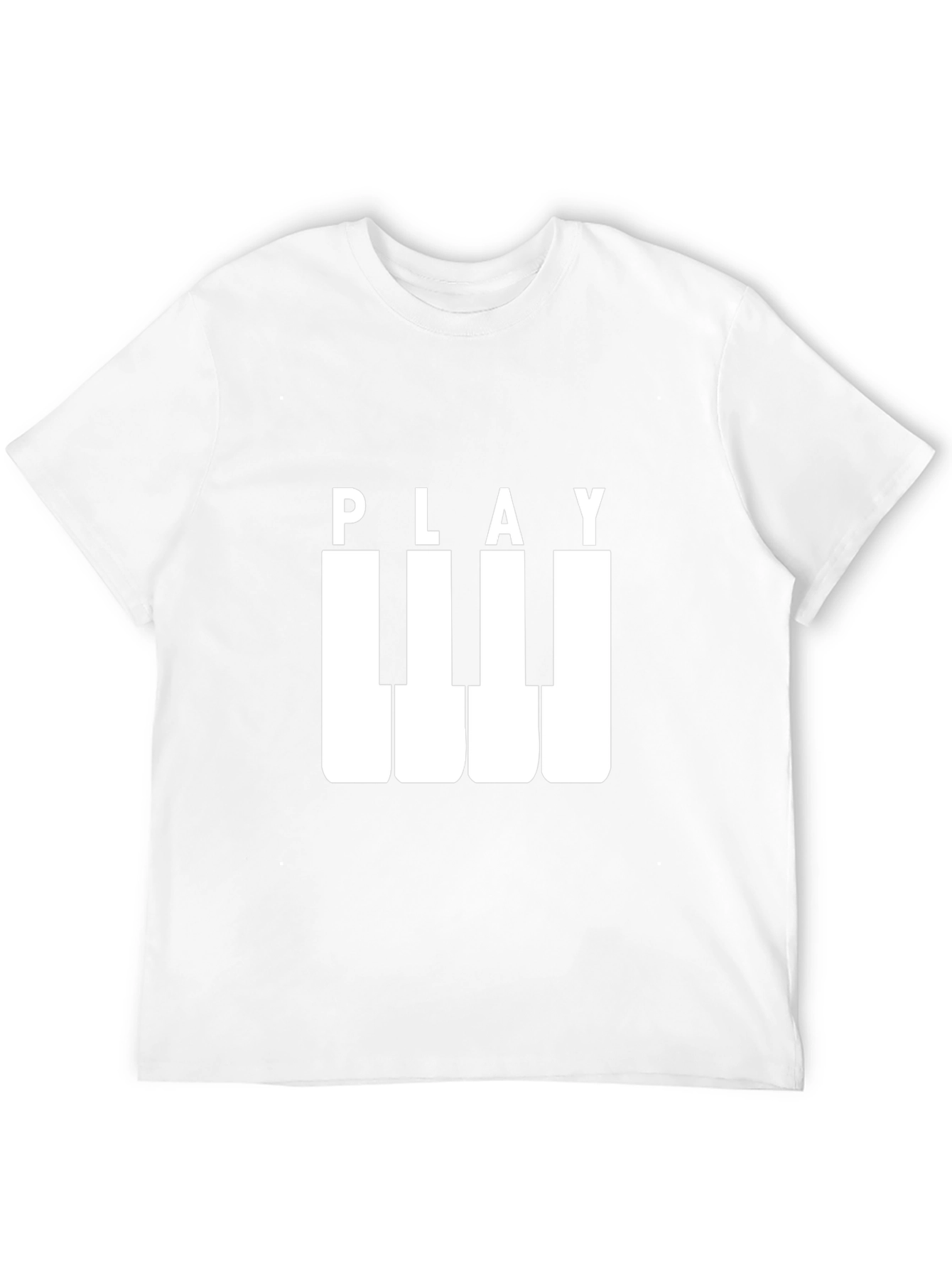 Play Piano Keys Black Graphic Tee