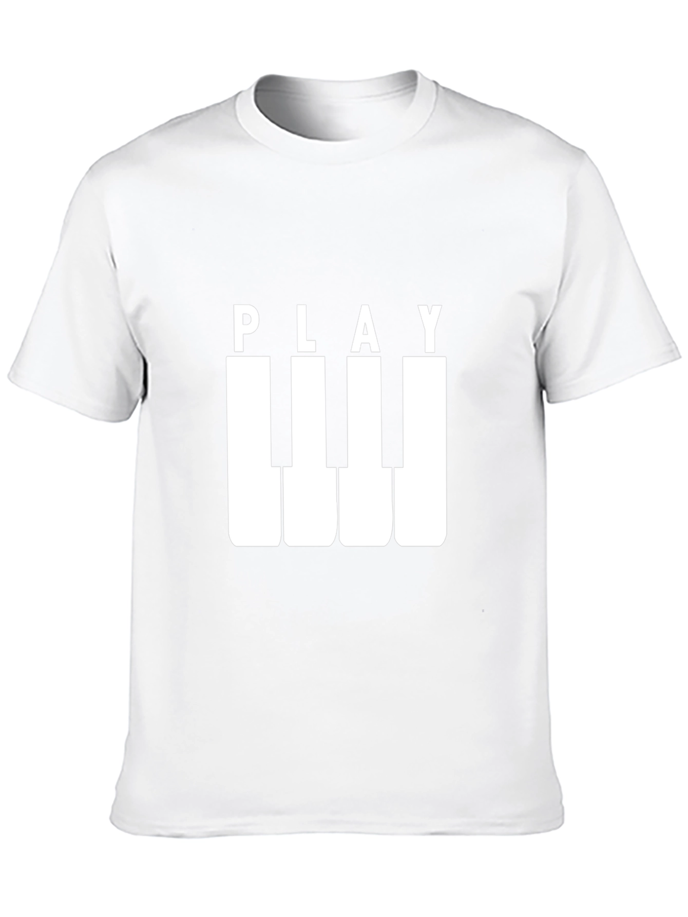 Play Piano Keys Black Graphic Tee