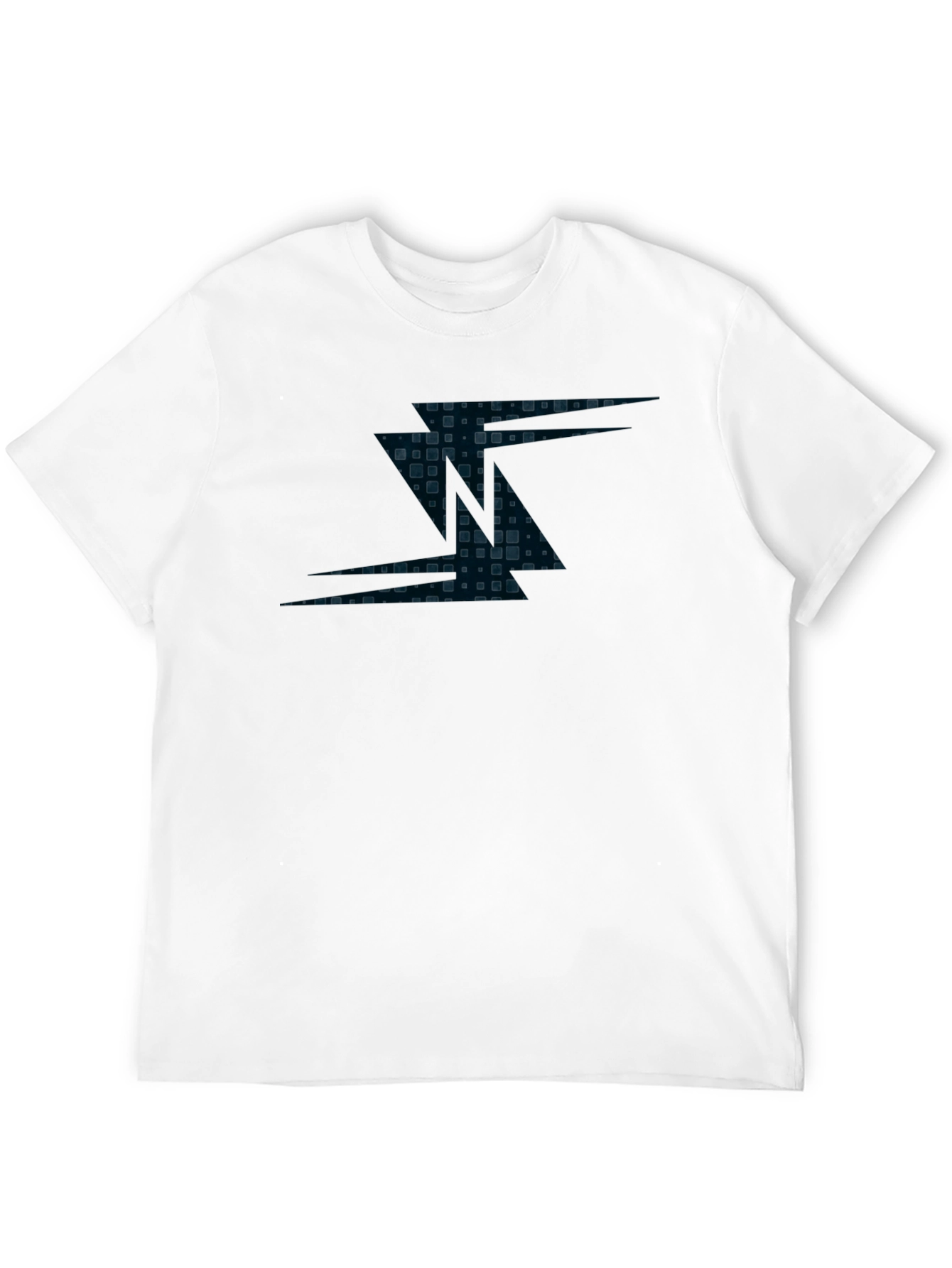 Modern Geometric Print Mens Black T-Shirt