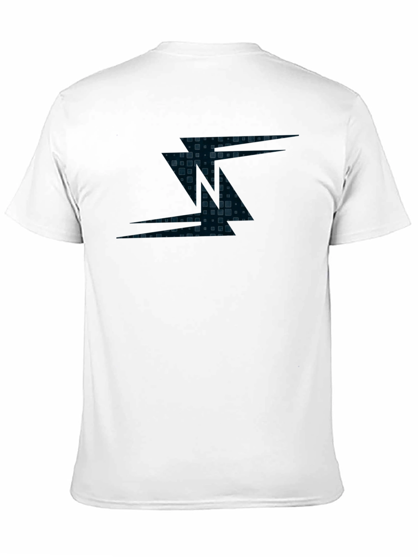 Modern Geometric Print Mens Black T-Shirt