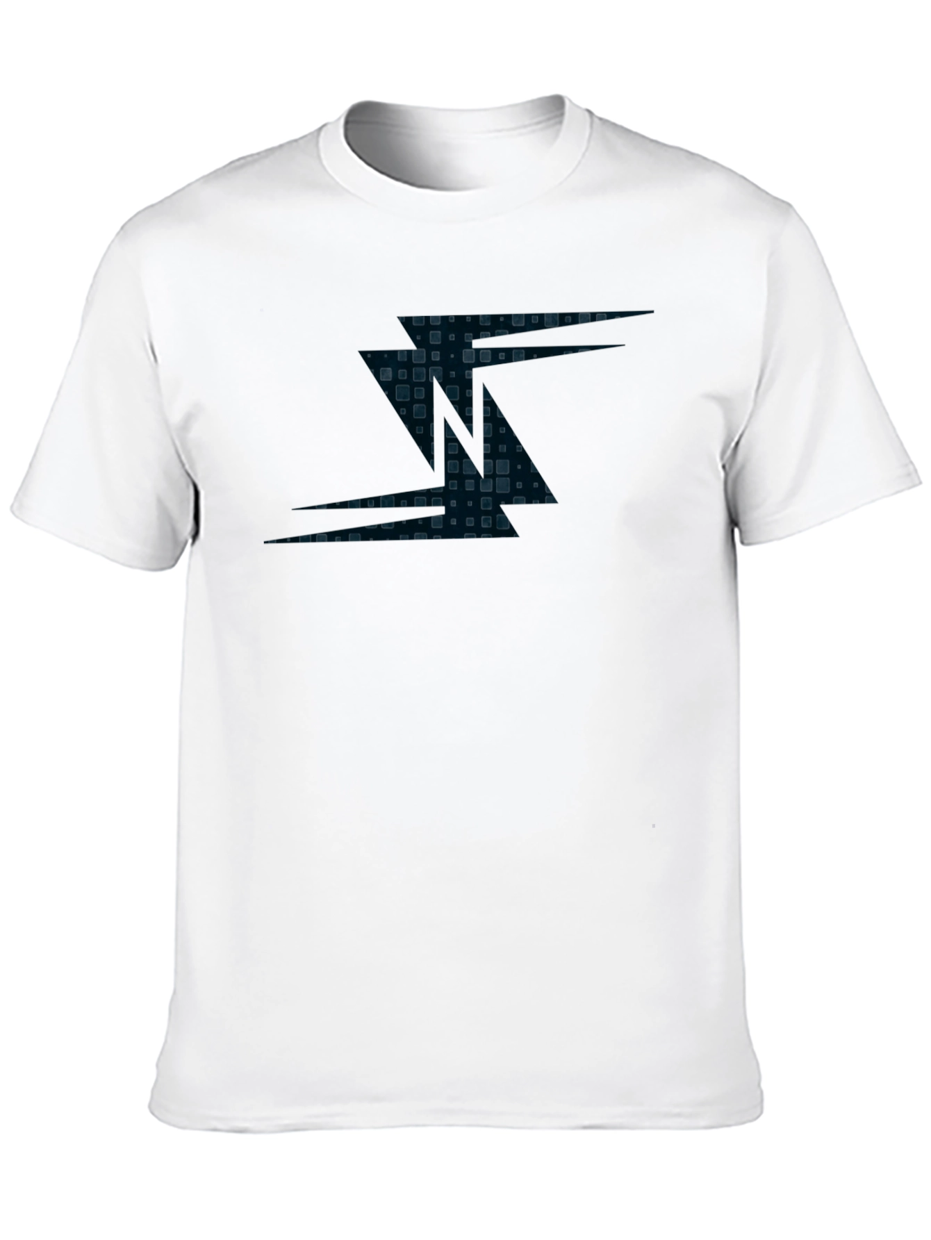 Modern Geometric Print Mens Black T-Shirt