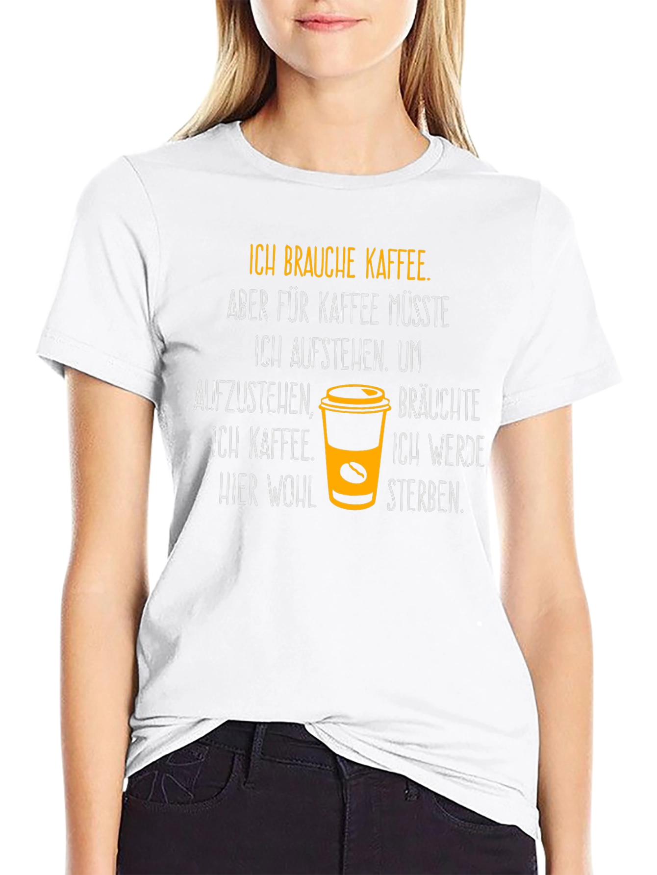 Ich Brauche Kaffee T-Shirt - Coffee Lover Tee