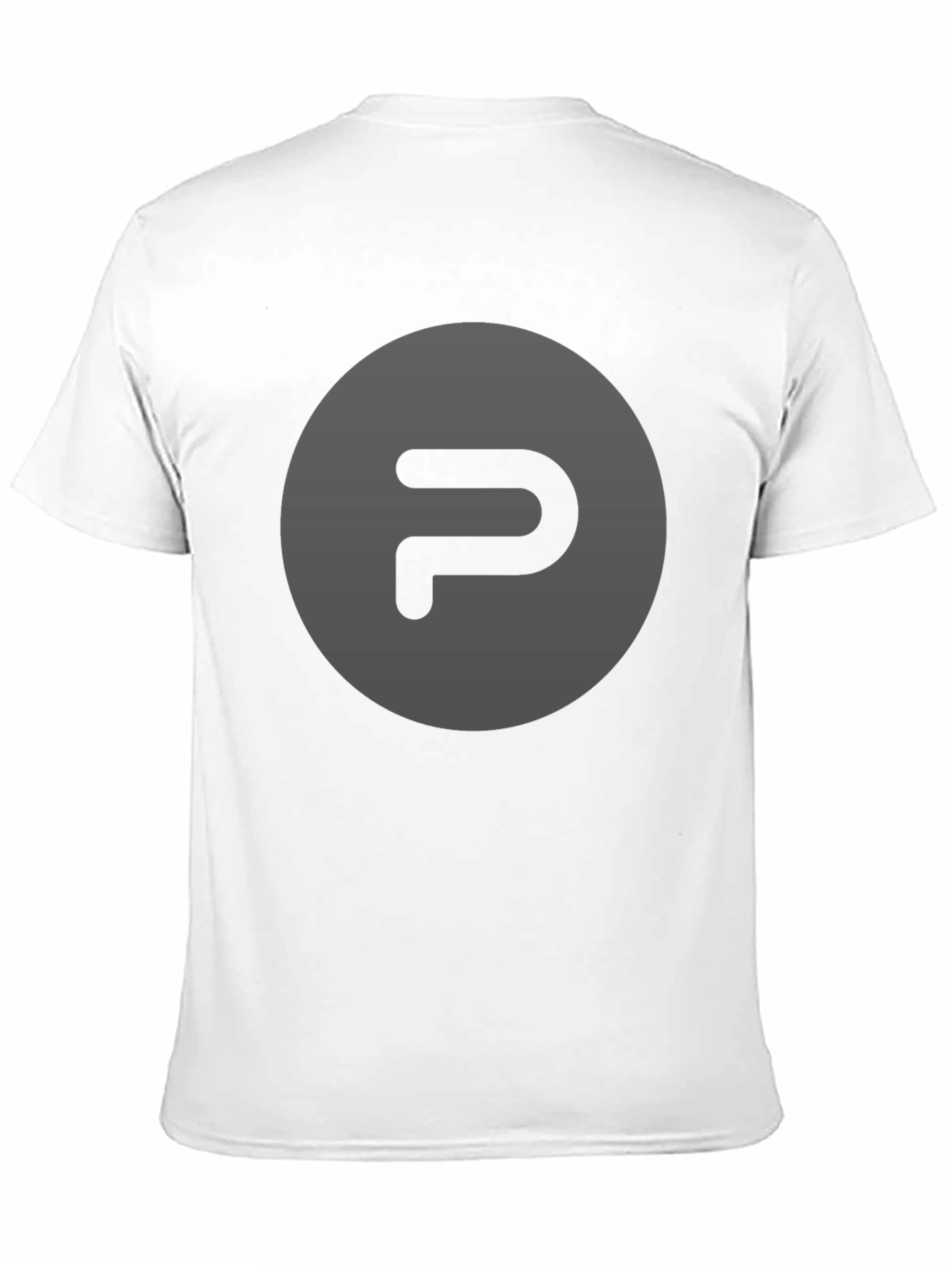 Mens Black T-Shirt with Gray Logo Graphic