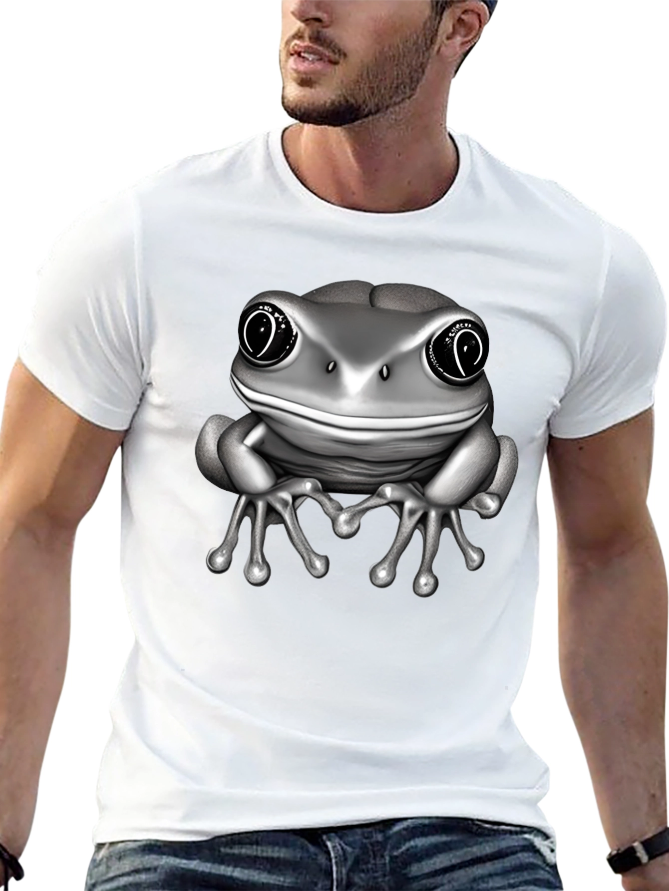 Frog Graphic Black T-Shirt for Men