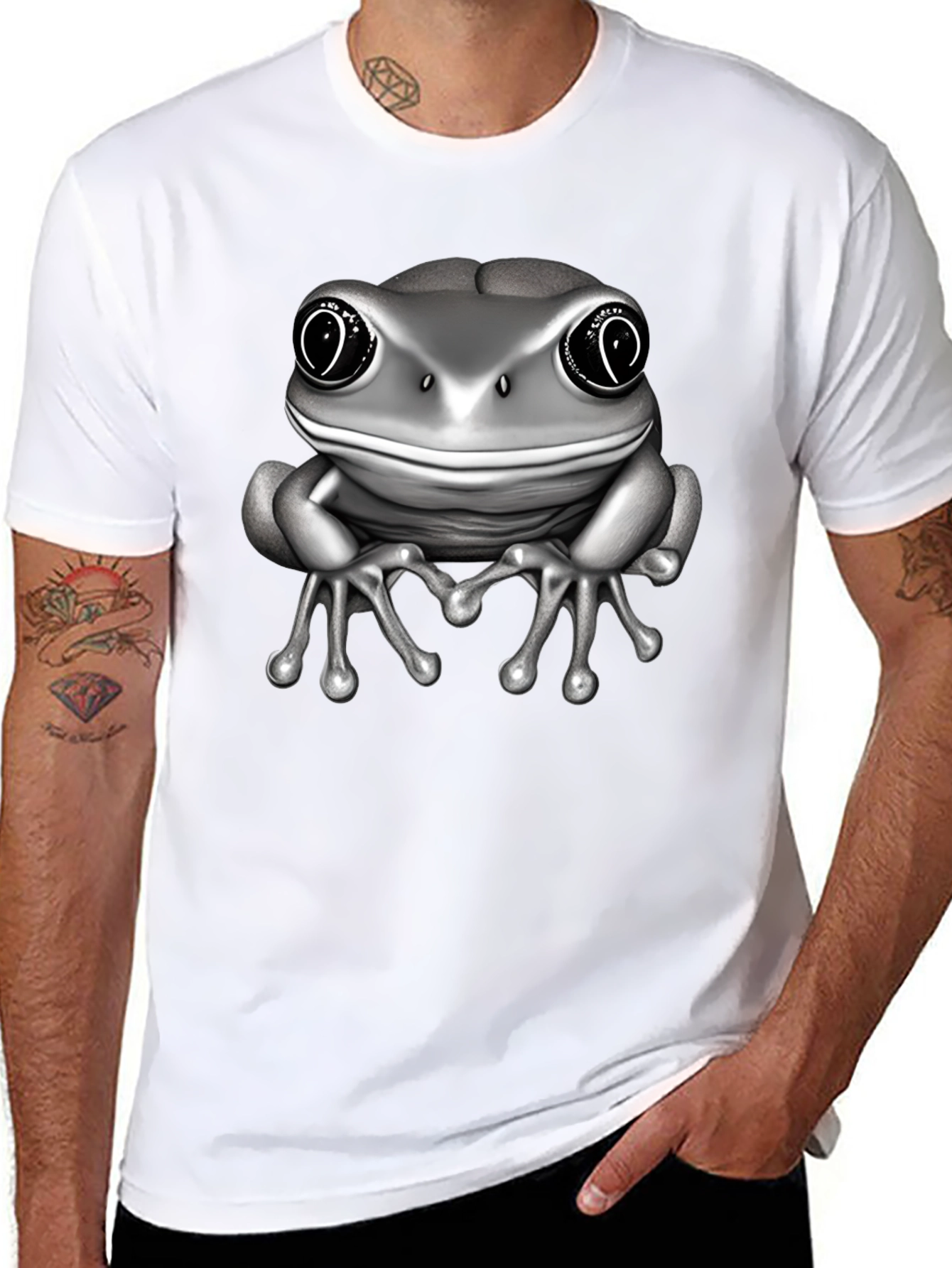Frog Graphic Black T-Shirt for Men