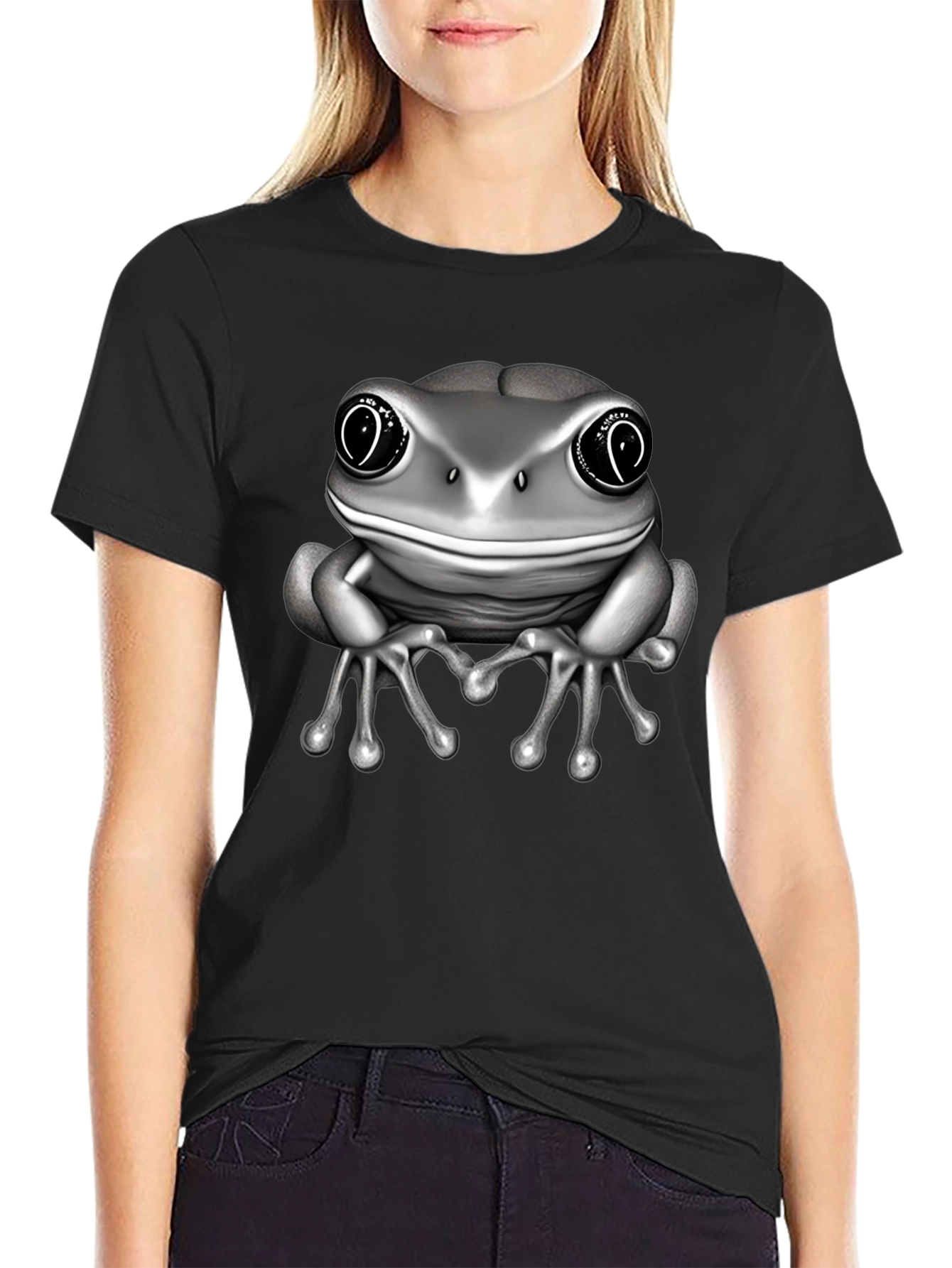 Frog Graphic Black T-Shirt for Men