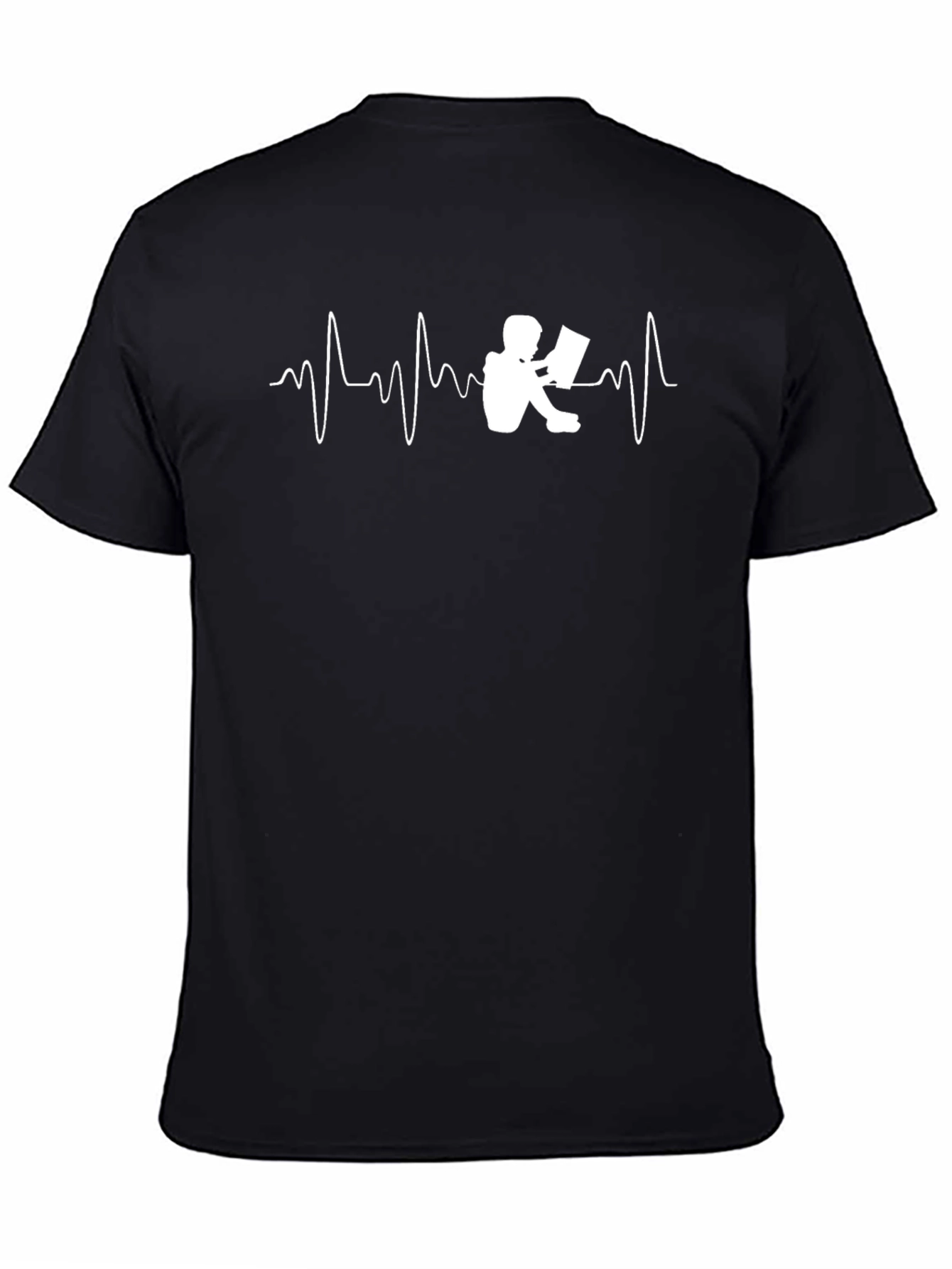 Reading Heartbeat Graphic T-Shirt - Black