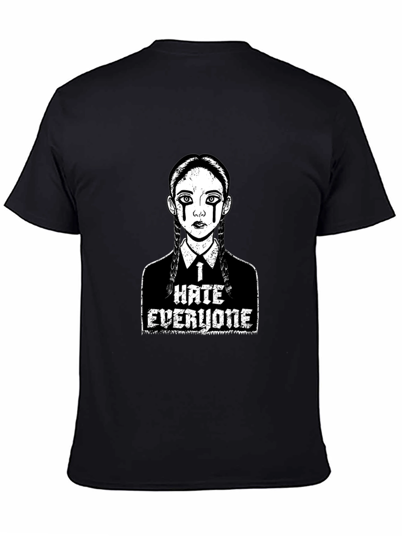 Wednesday Addams I Hate Everyone Black T-Shirt