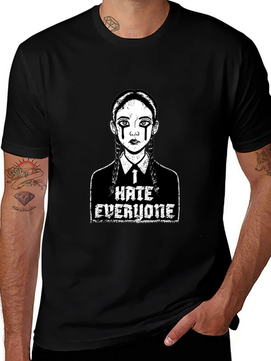 Wednesday Addams I Hate Everyone Black T-Shirt